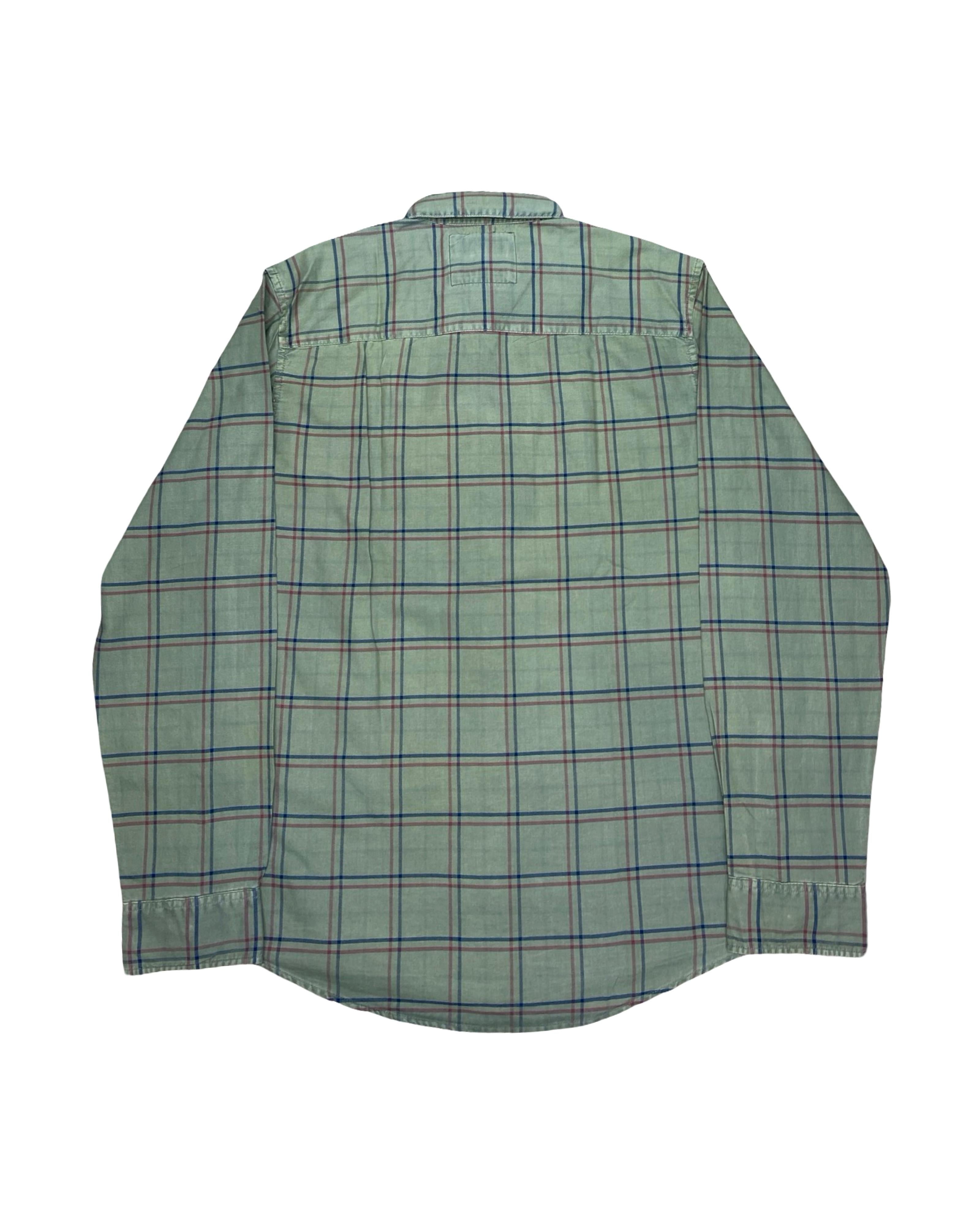 Next Olive Green Check Shirt | Medium | Chest 22.5”