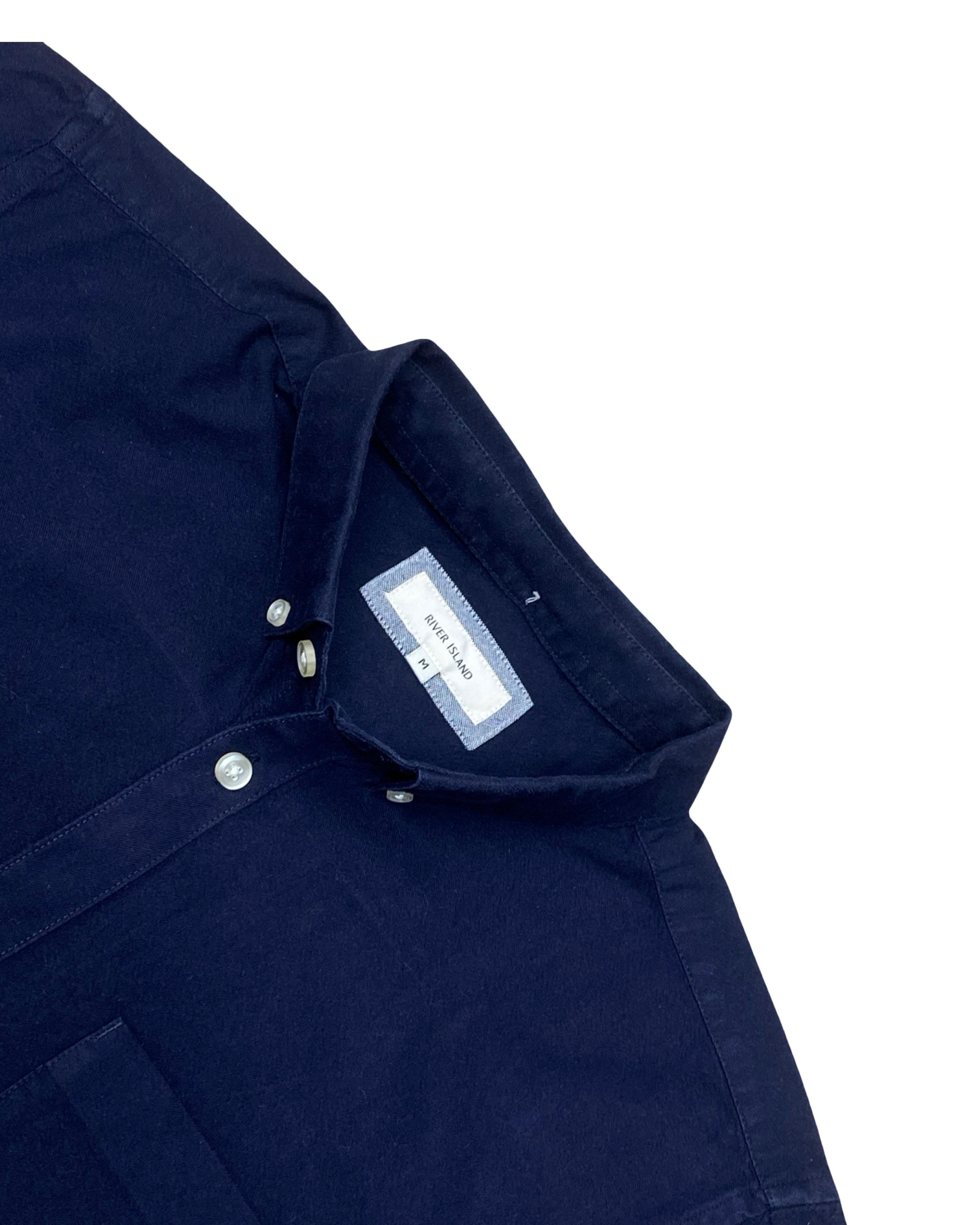 River Island Navy Casual Shirt | Medium | Chest 21.5”