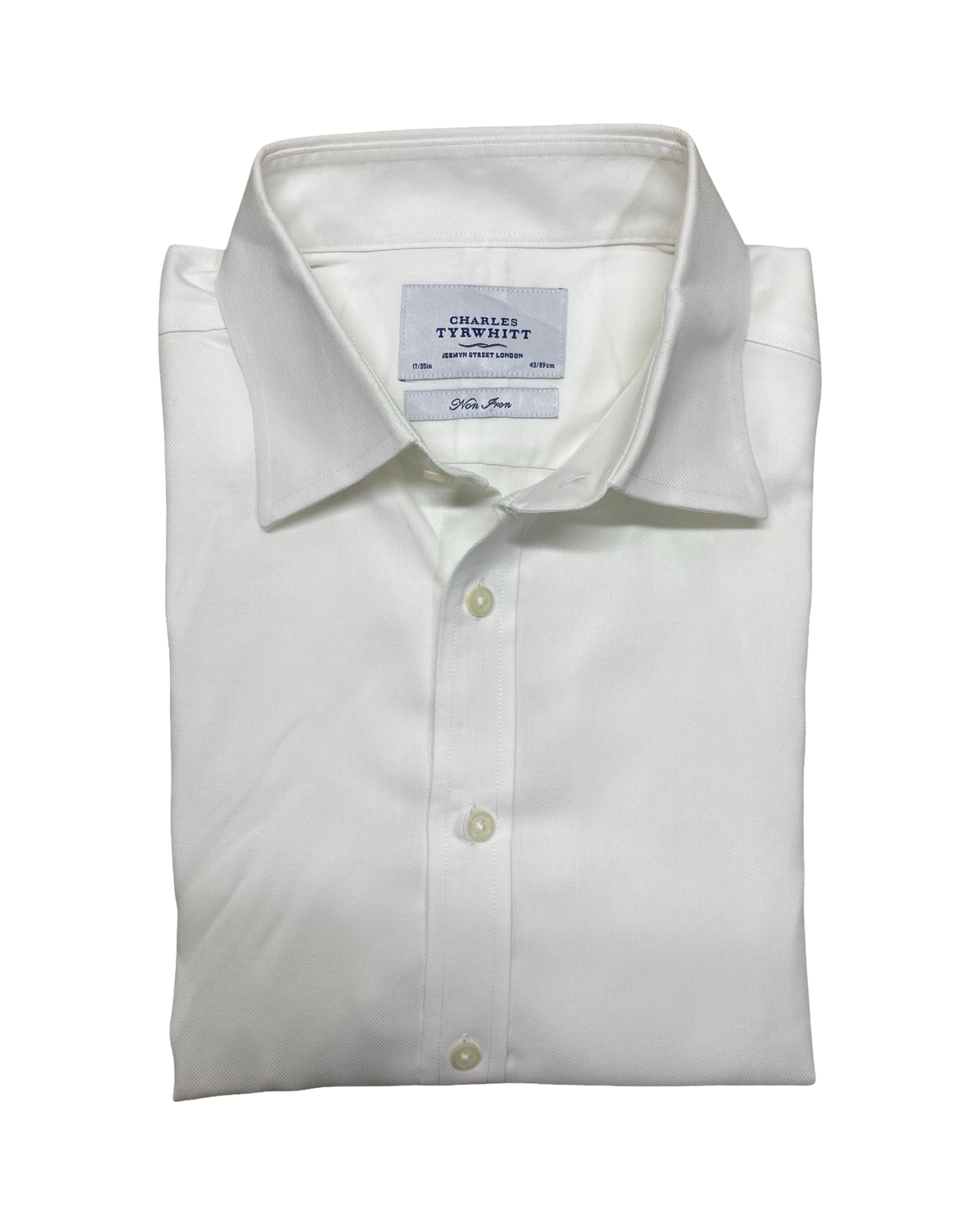 Charles Tyrwhitt White Dress Shirt | XL | Chest 25.5”