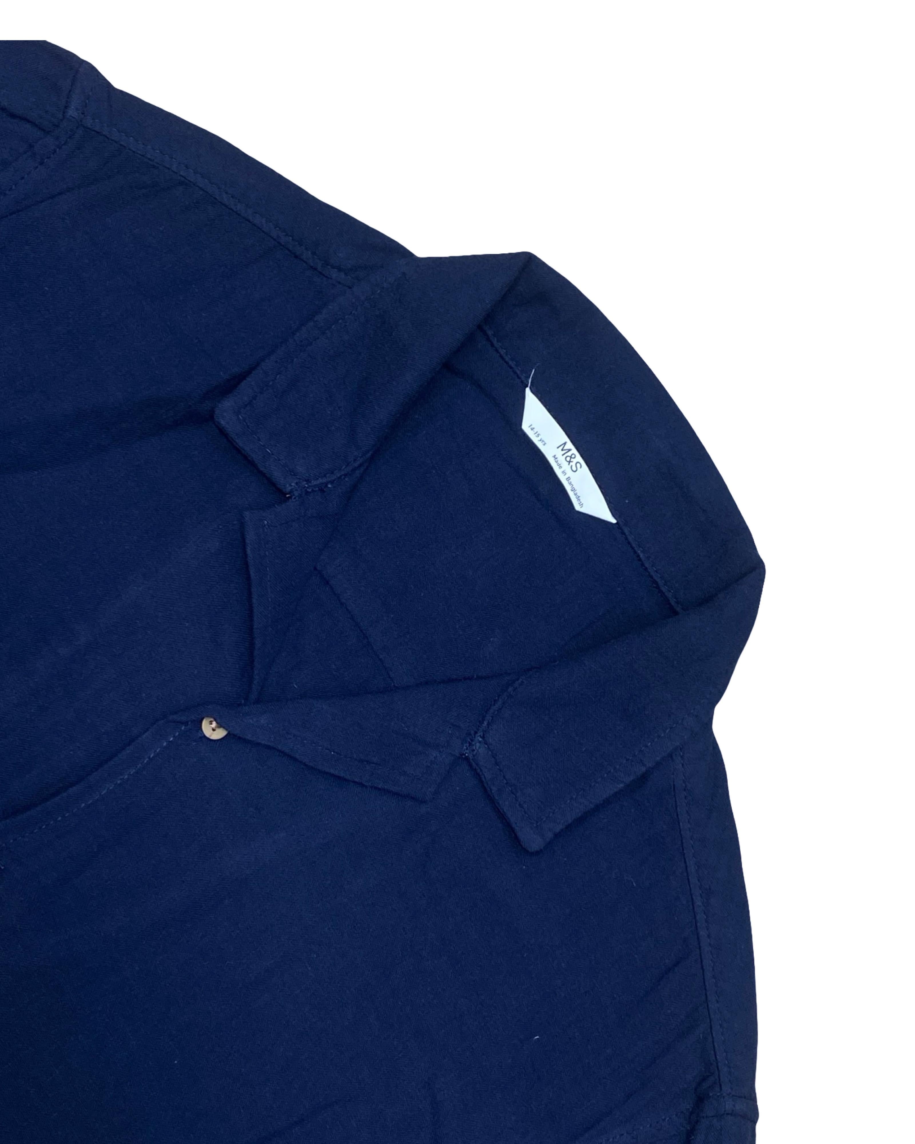 M&S Navy Linen Shirt | Medium | Chest 20.5”
