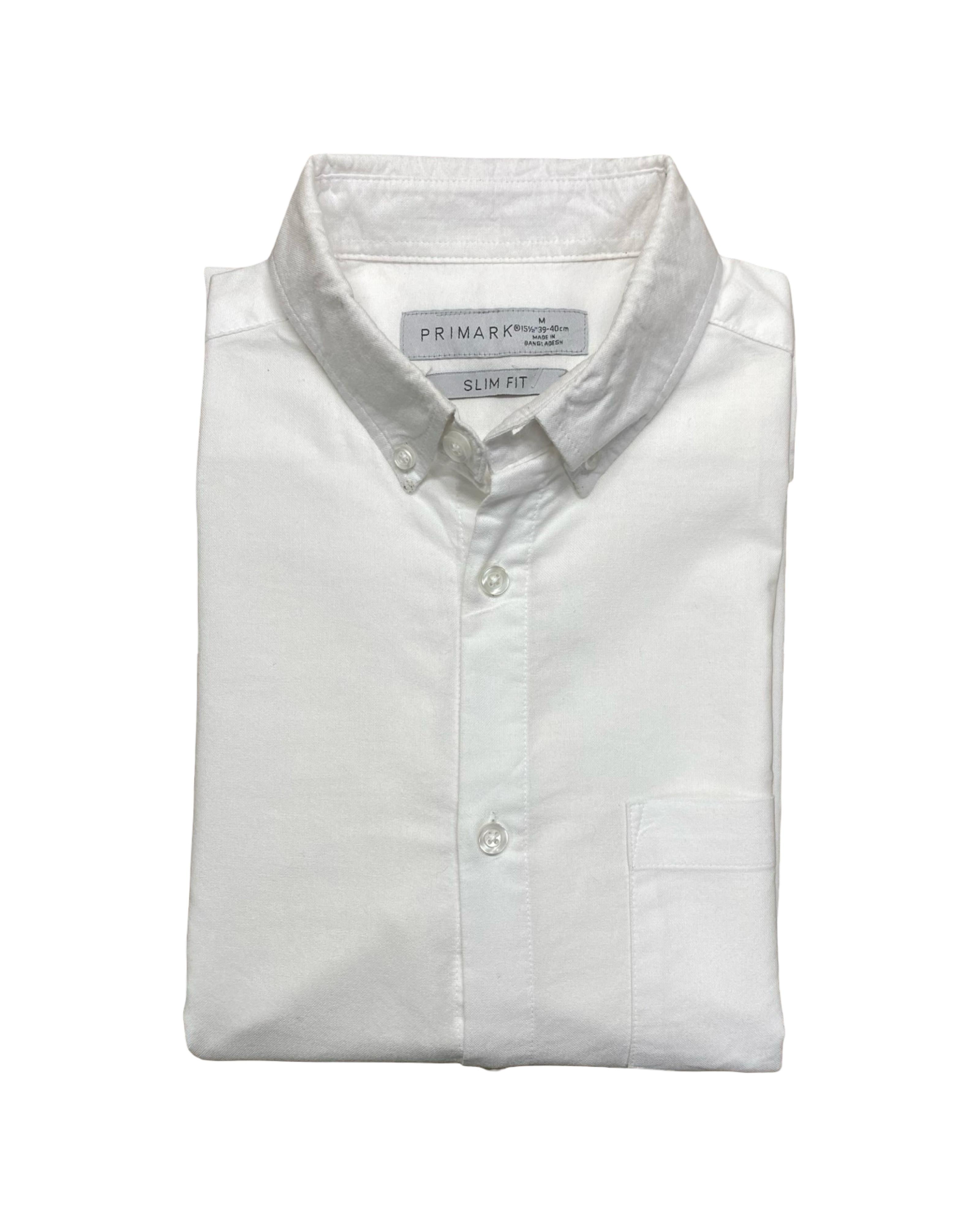 Primark White Slim Fit Shirt | Small | Chest 20”