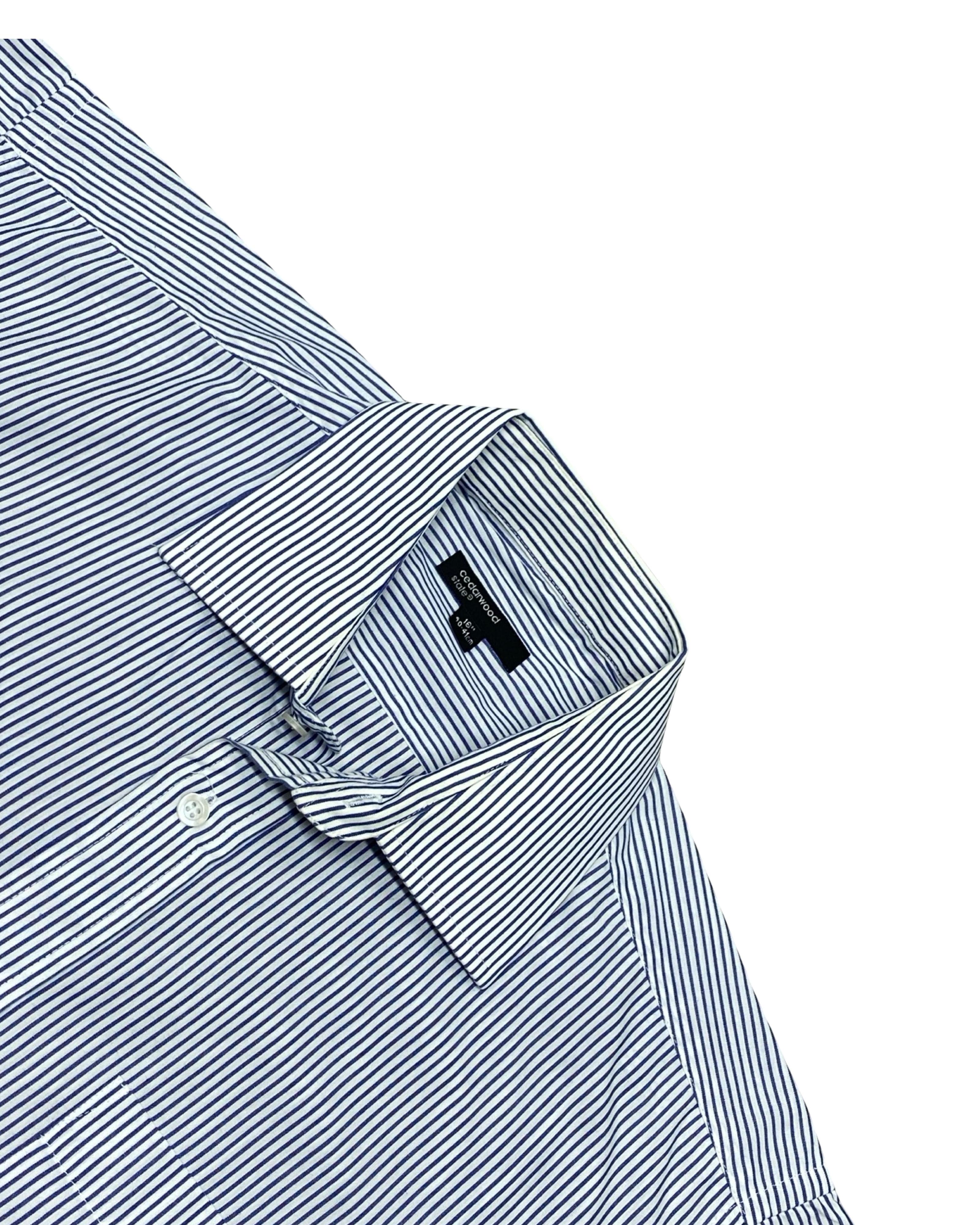 Cedarwood State Blue Pinstripe Shirt | Large | Chest 24”