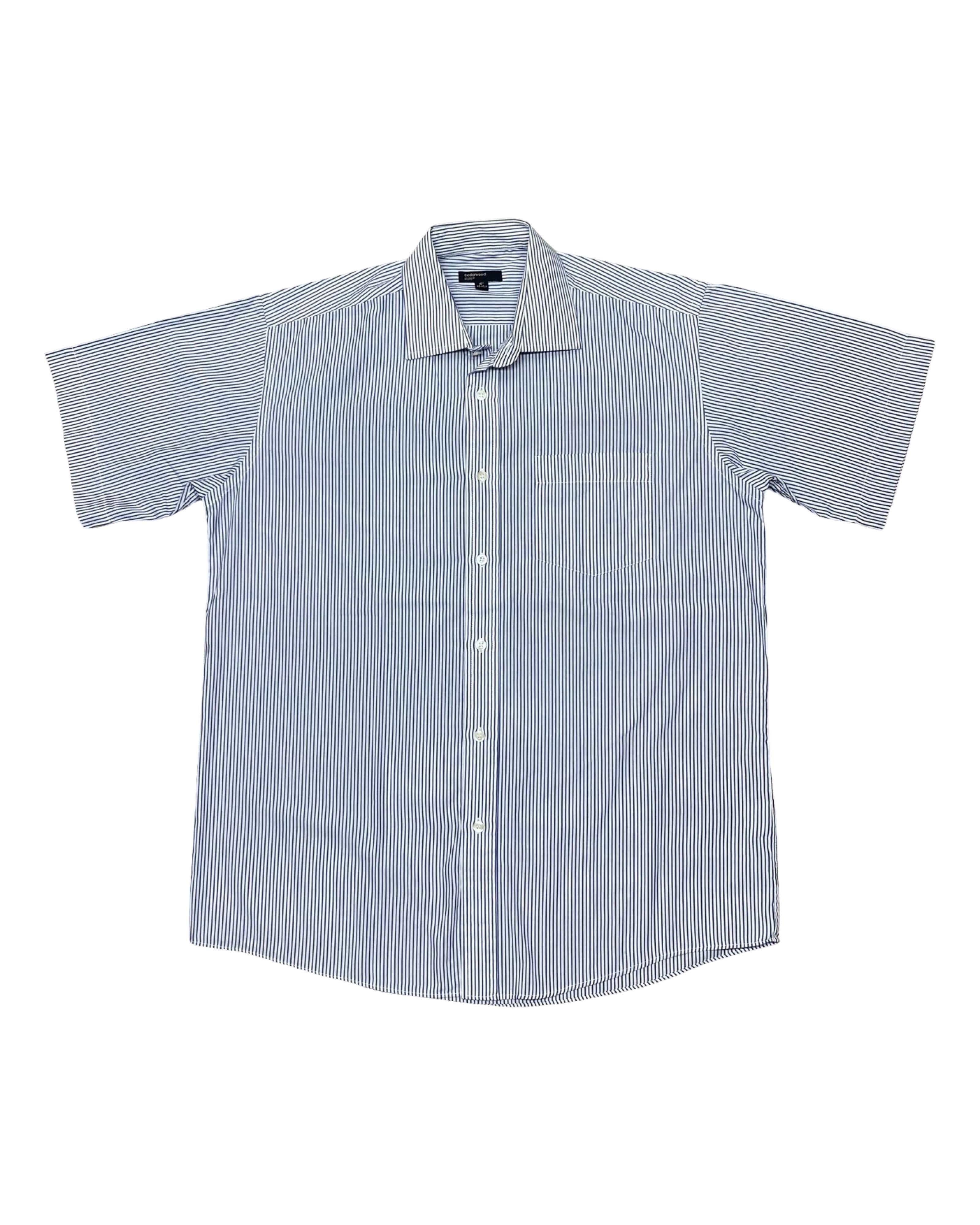 Cedarwood State Blue Pinstripe Shirt | Large | Chest 24”