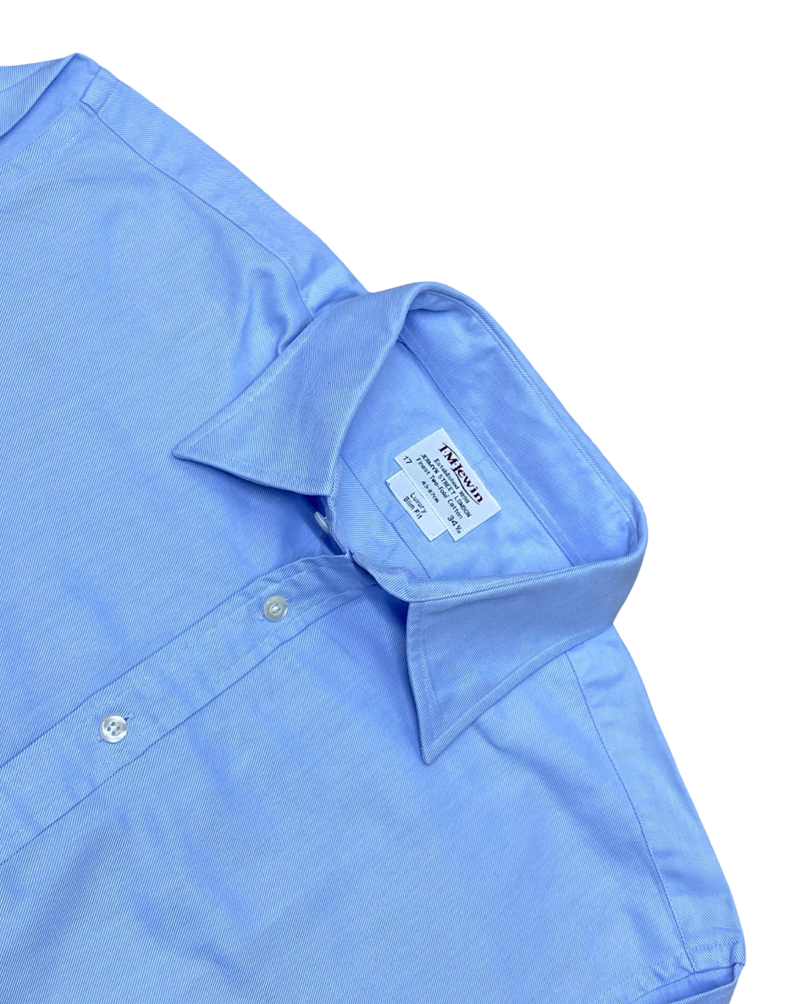 T.M. Lewin Blue Formal Shirt | Large | Chest 25”