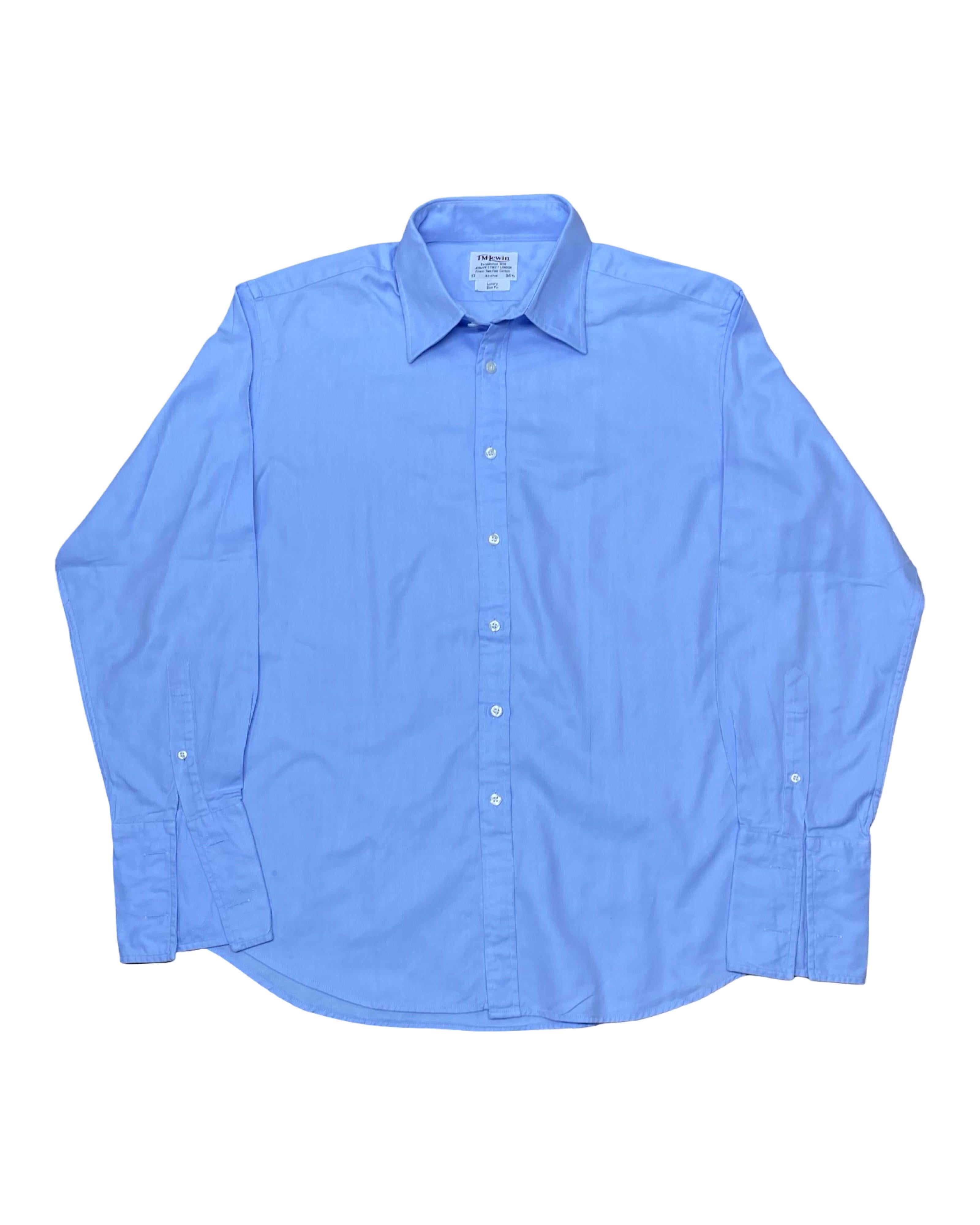 T.M. Lewin Blue Formal Shirt | Large | Chest 25”