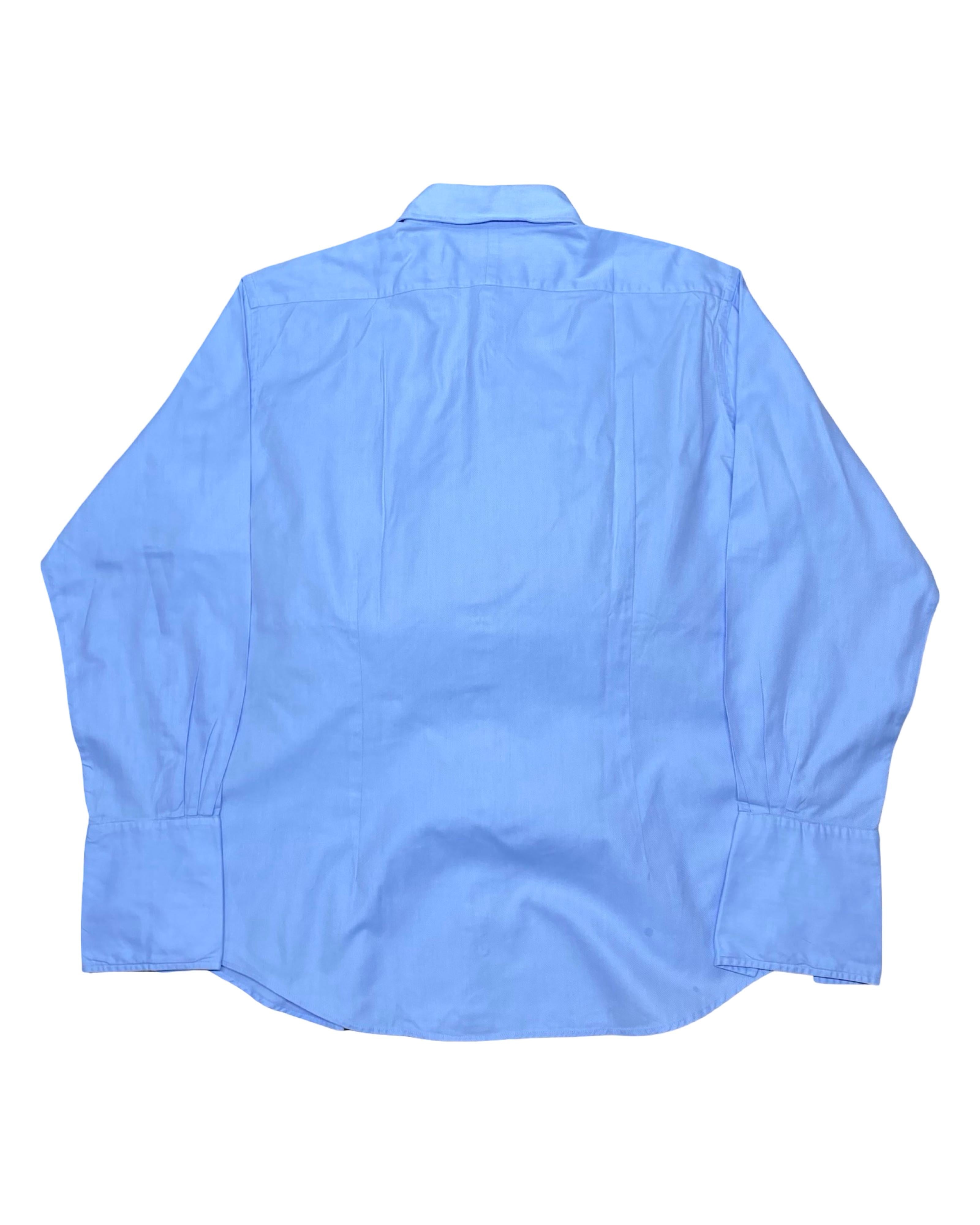T.M. Lewin Blue Formal Shirt | Large | Chest 25”