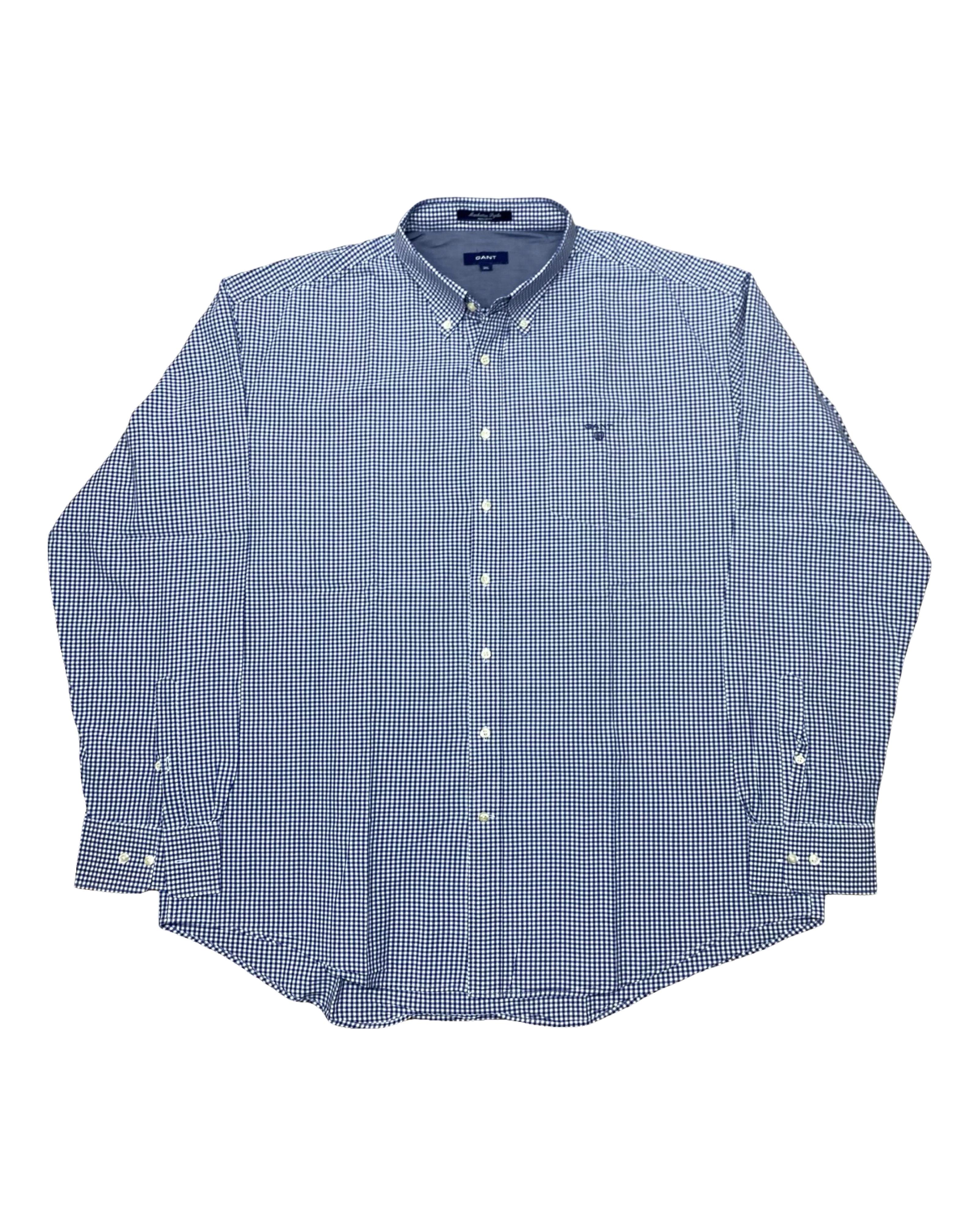 Gant Blue Gingham Shirt | XL | Chest 27.5”