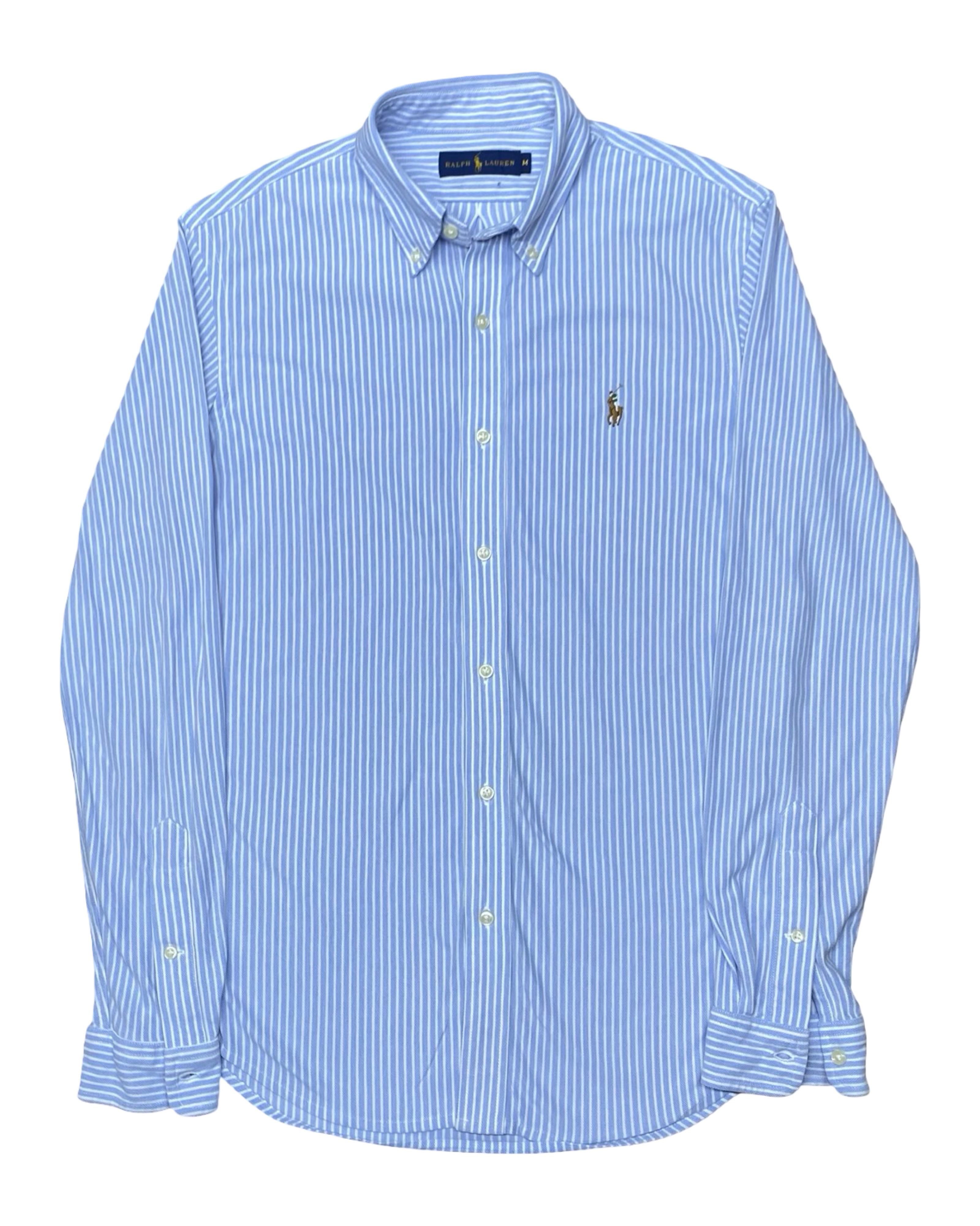 Polo Ralph Lauren Blue Striped Shirt | Medium | Chest 21”