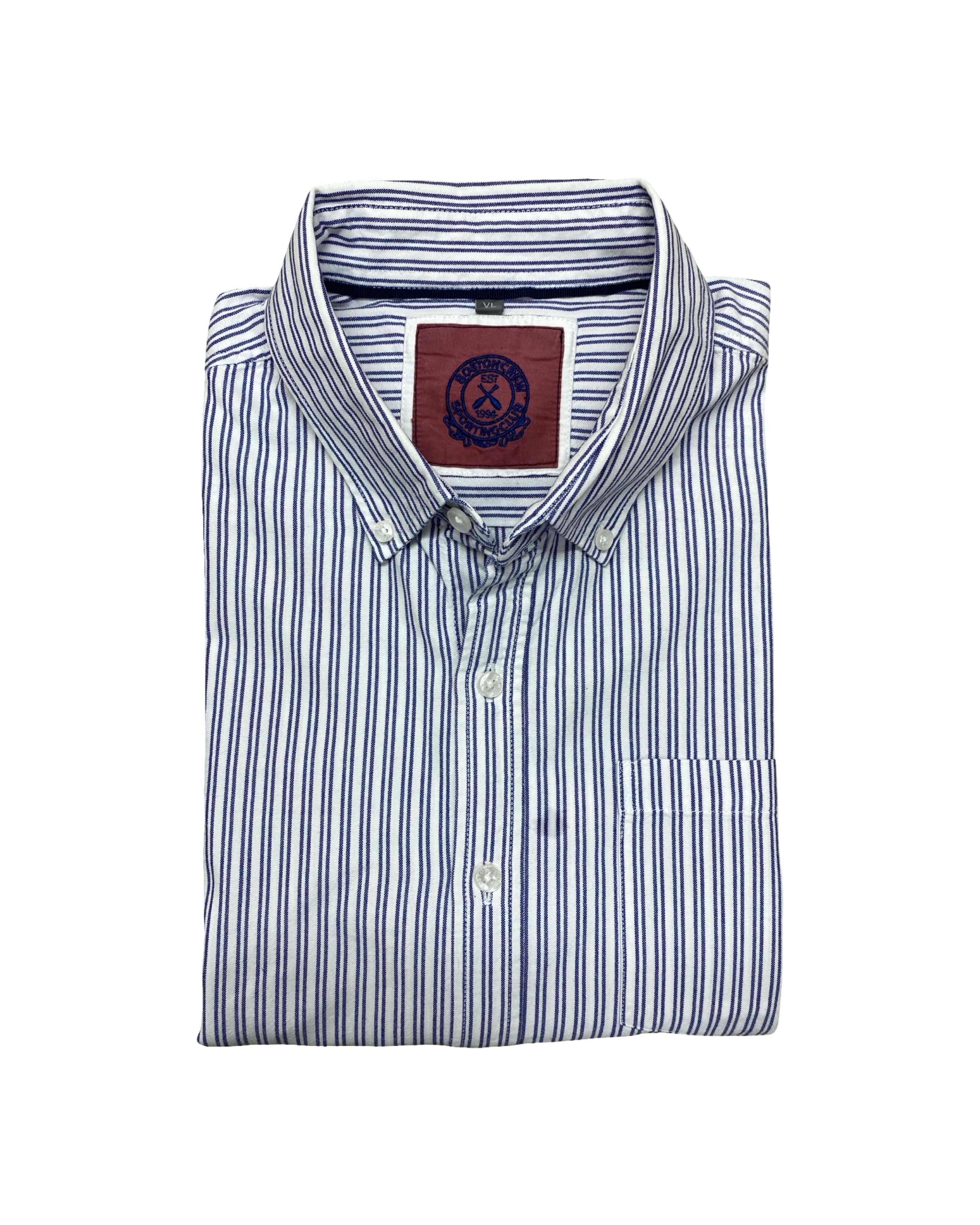 Boston Crew Striped Shirt | XL | Chest 25.5”