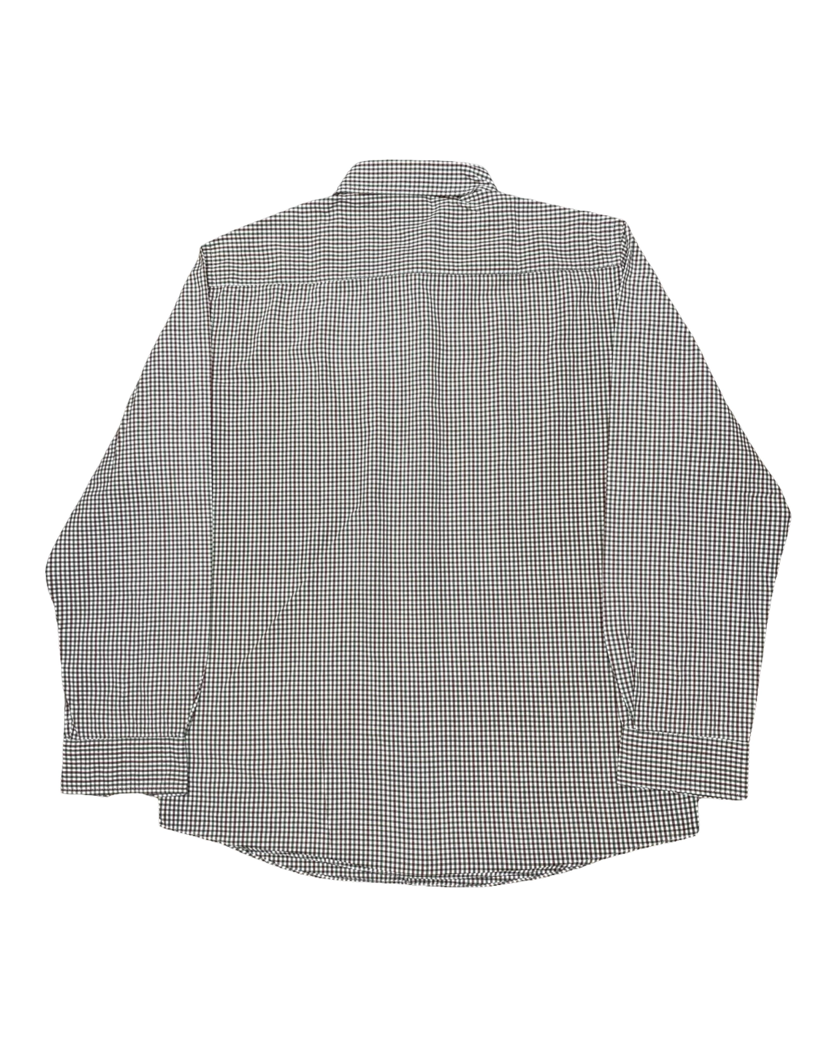 BHS Pure Cotton Brown Check Shirt | Medium | Chest 22.5”