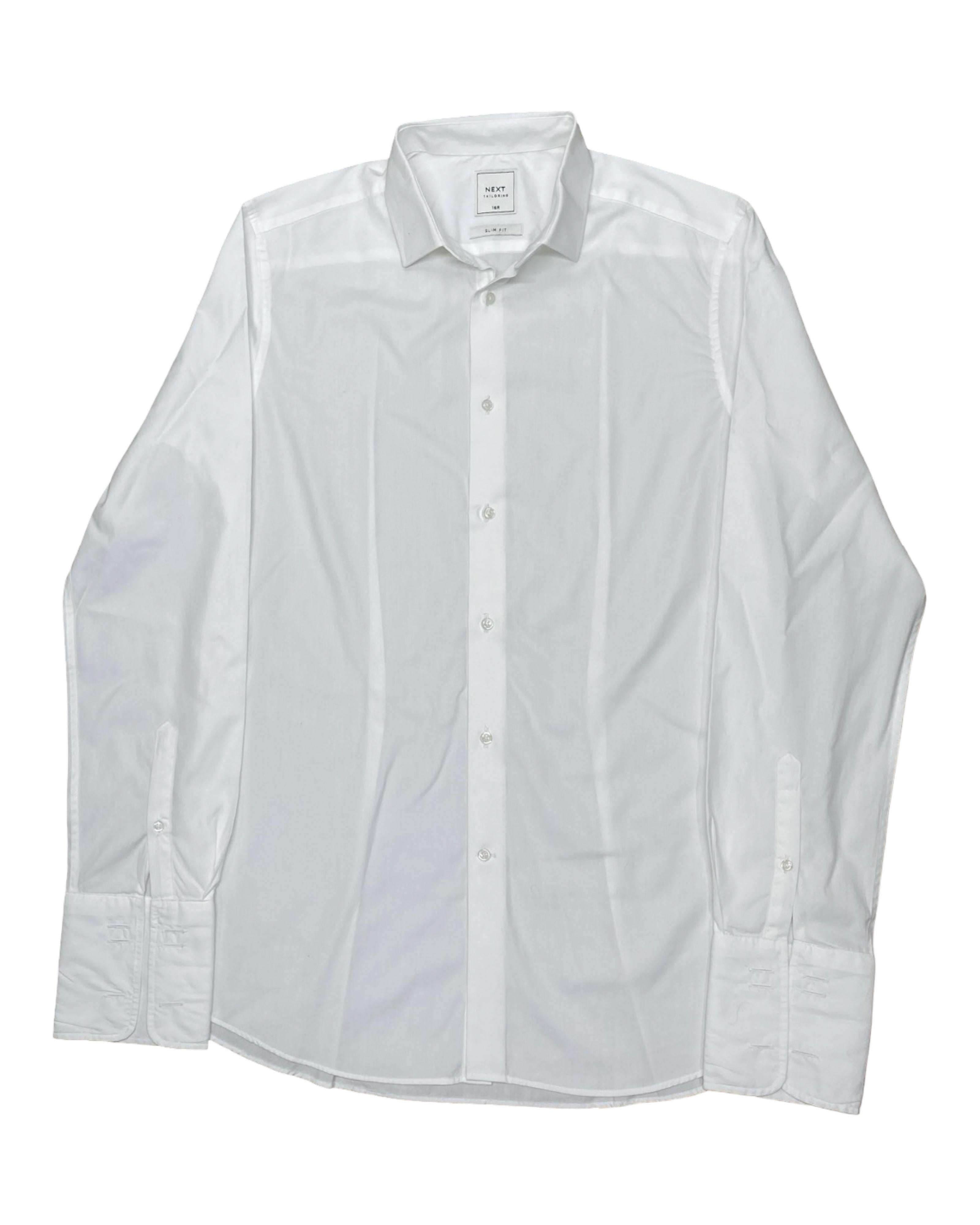 Next White Formal Shirt | Medium | Chest 21.5”
