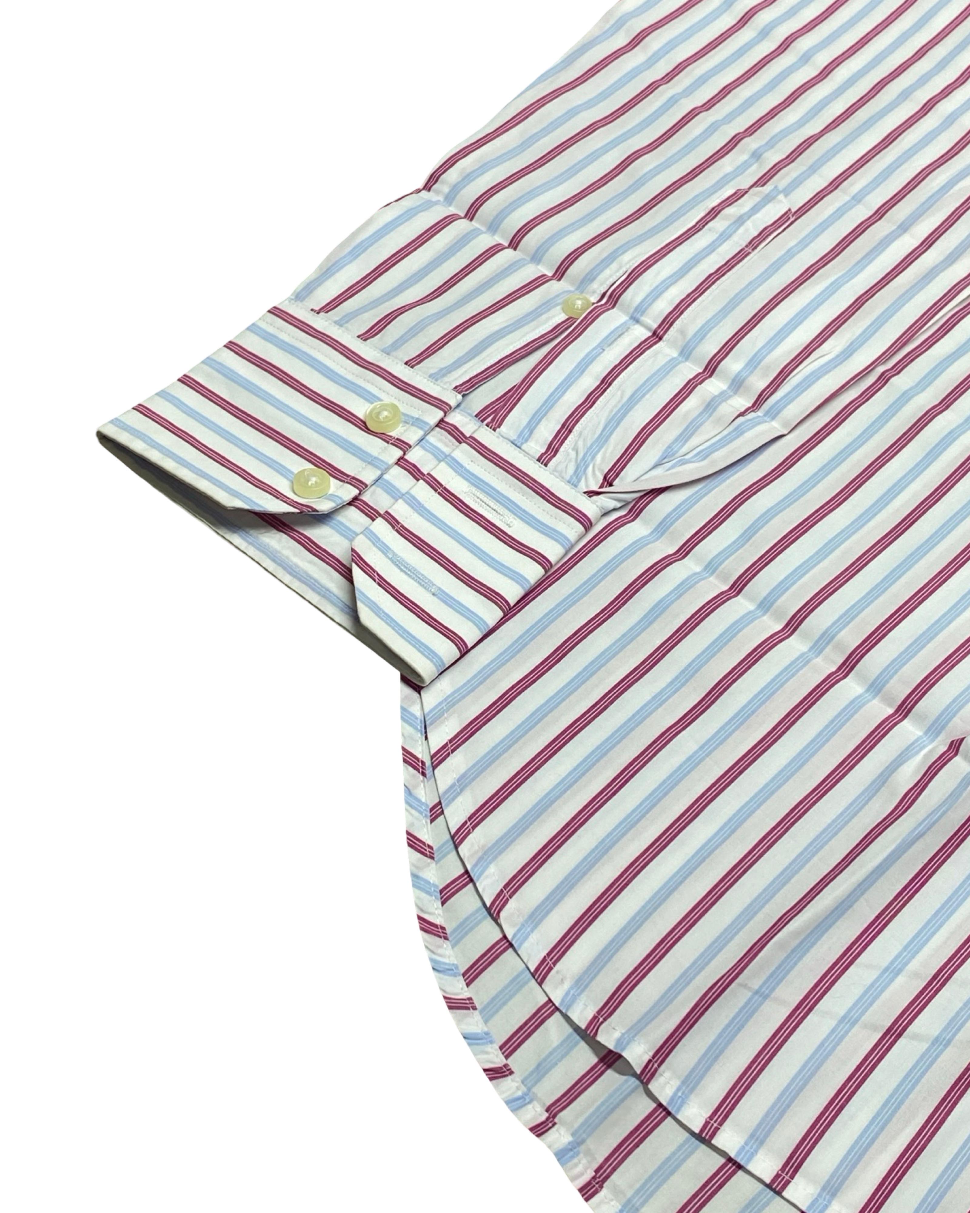 Zara Man Multicolor Stripe Shirt | Medium | Chest 22”