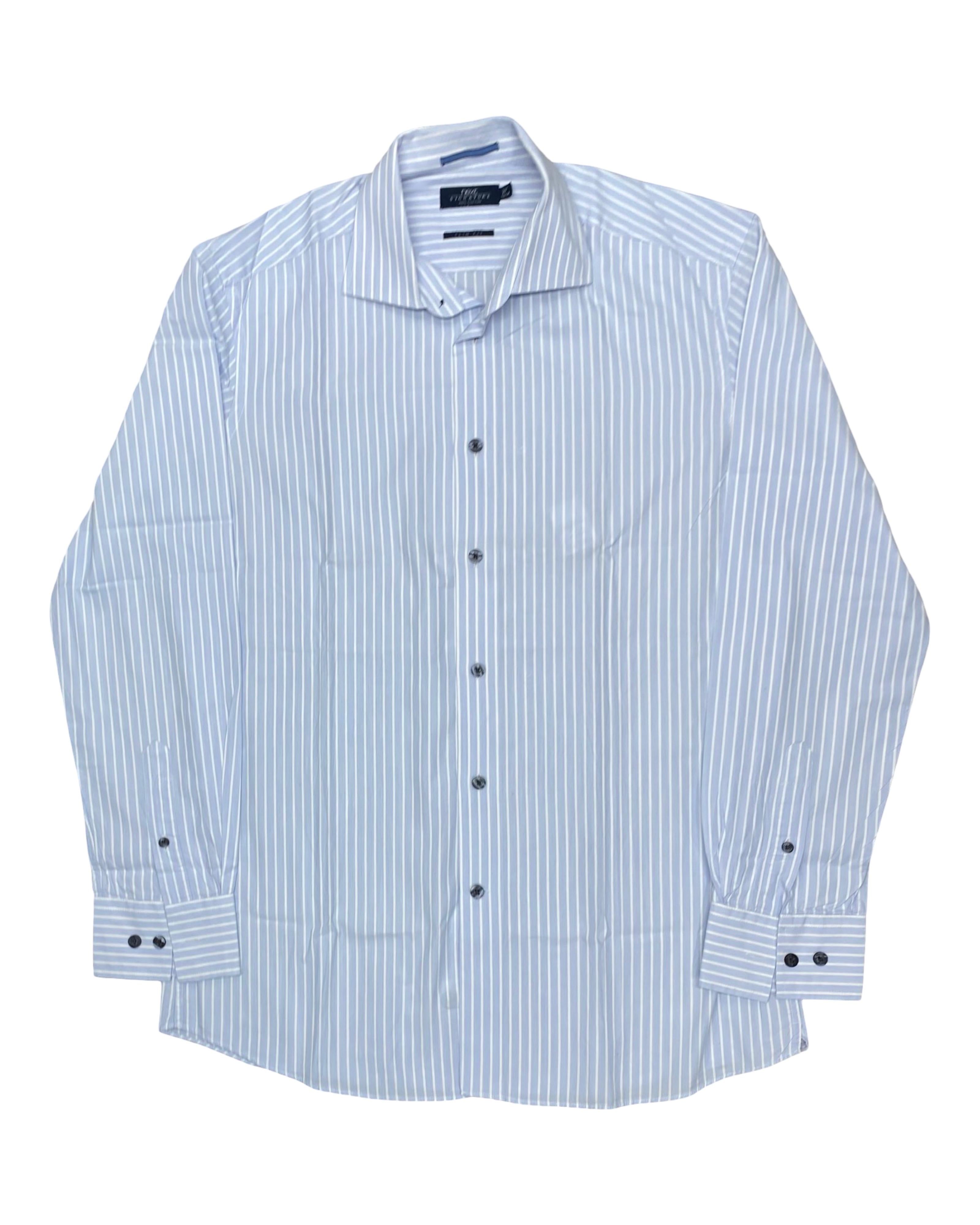 Next Signature Blue Stripe Shirt | Medium | Chest 22.5”