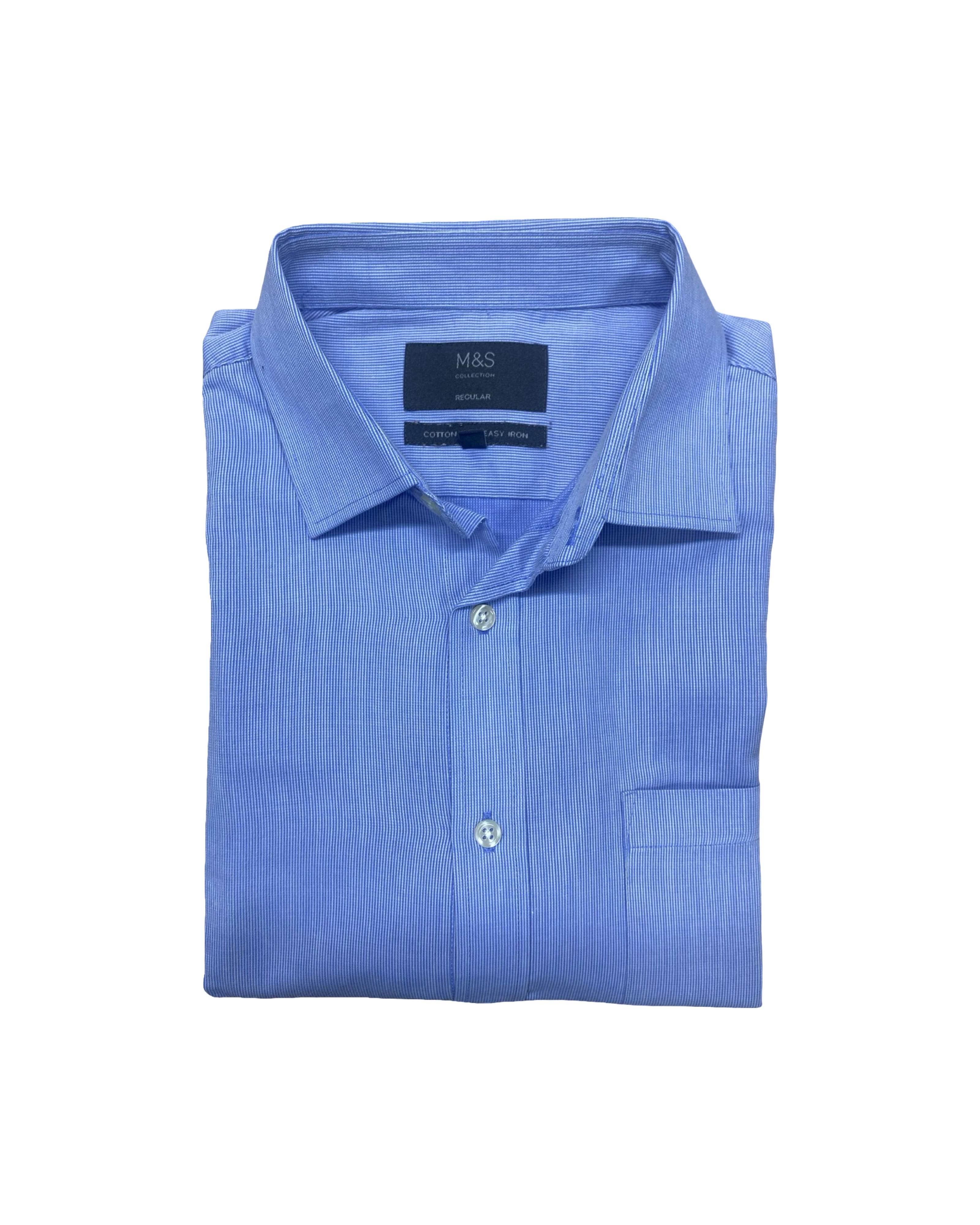 M&S Classic Blue Shirt | Large | Chest 25”