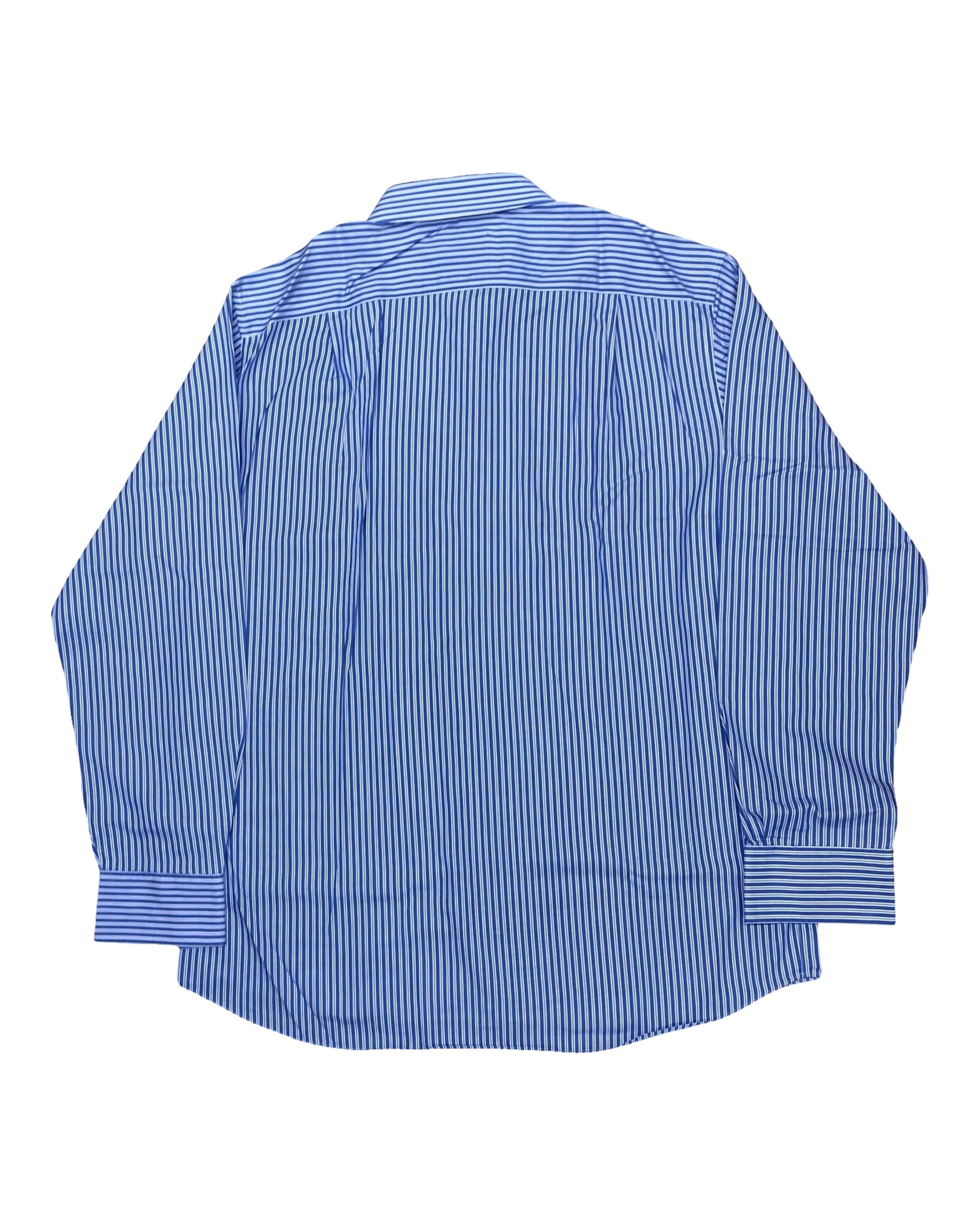 M&S Blue Pinstripe Shirt | Large | Chest 25”