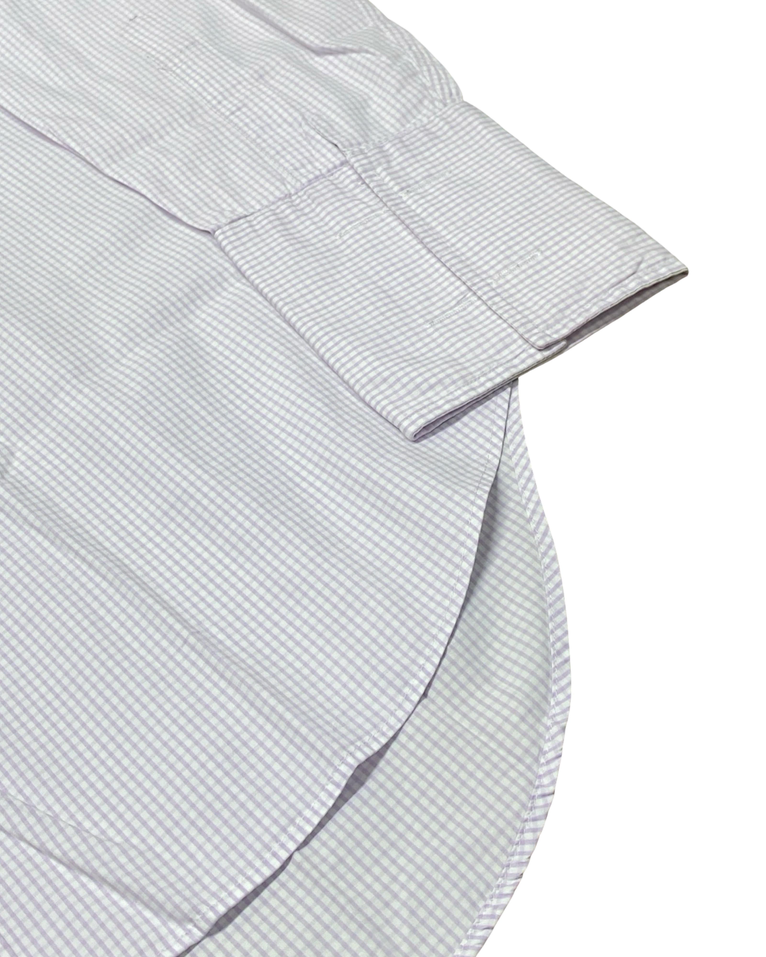 T.M. Lewin Lavender Microcheck Shirt | XL | Chest 27”