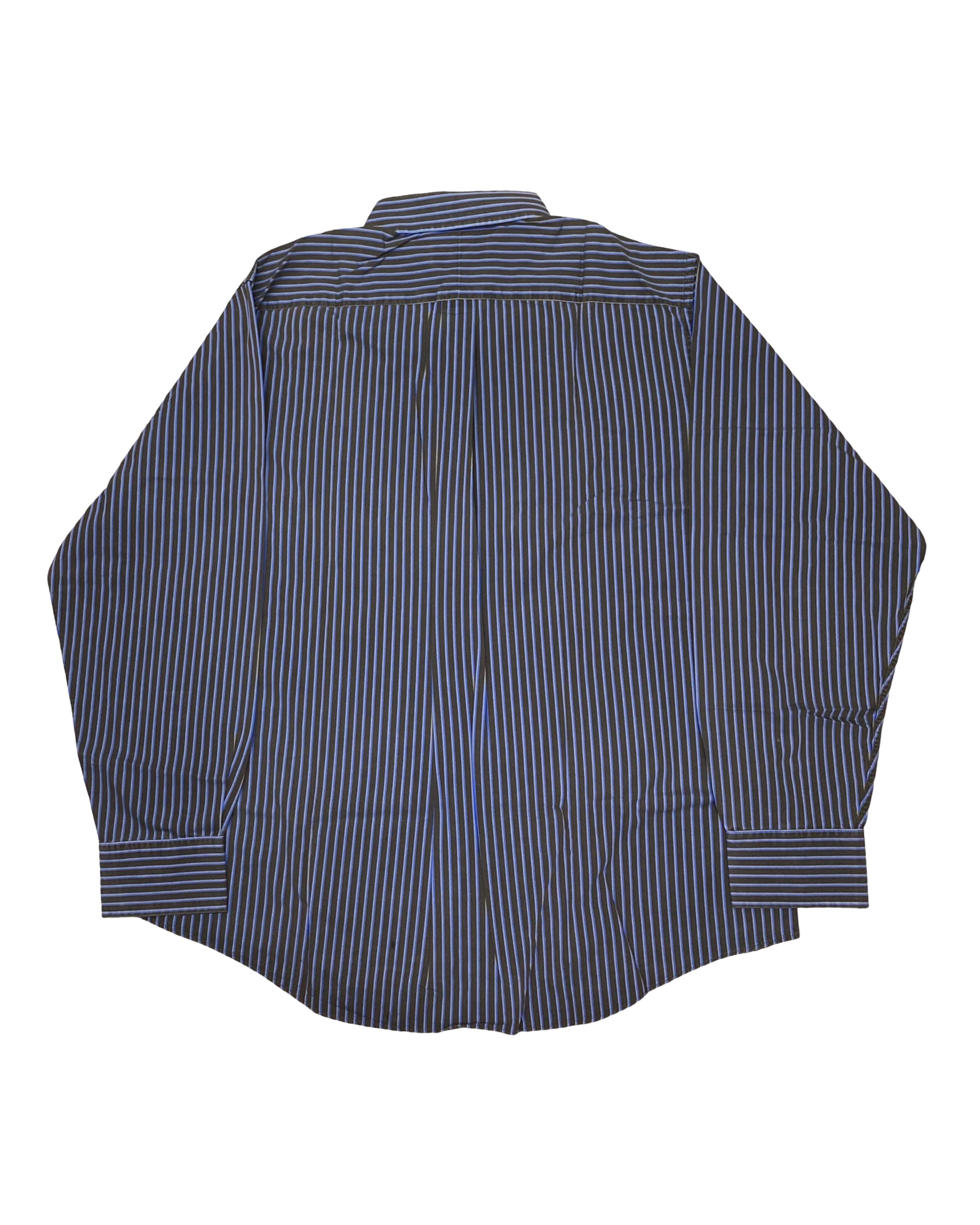 Michael Kors Navy & Blue Striped Shirt | XL | Chest 26.5”