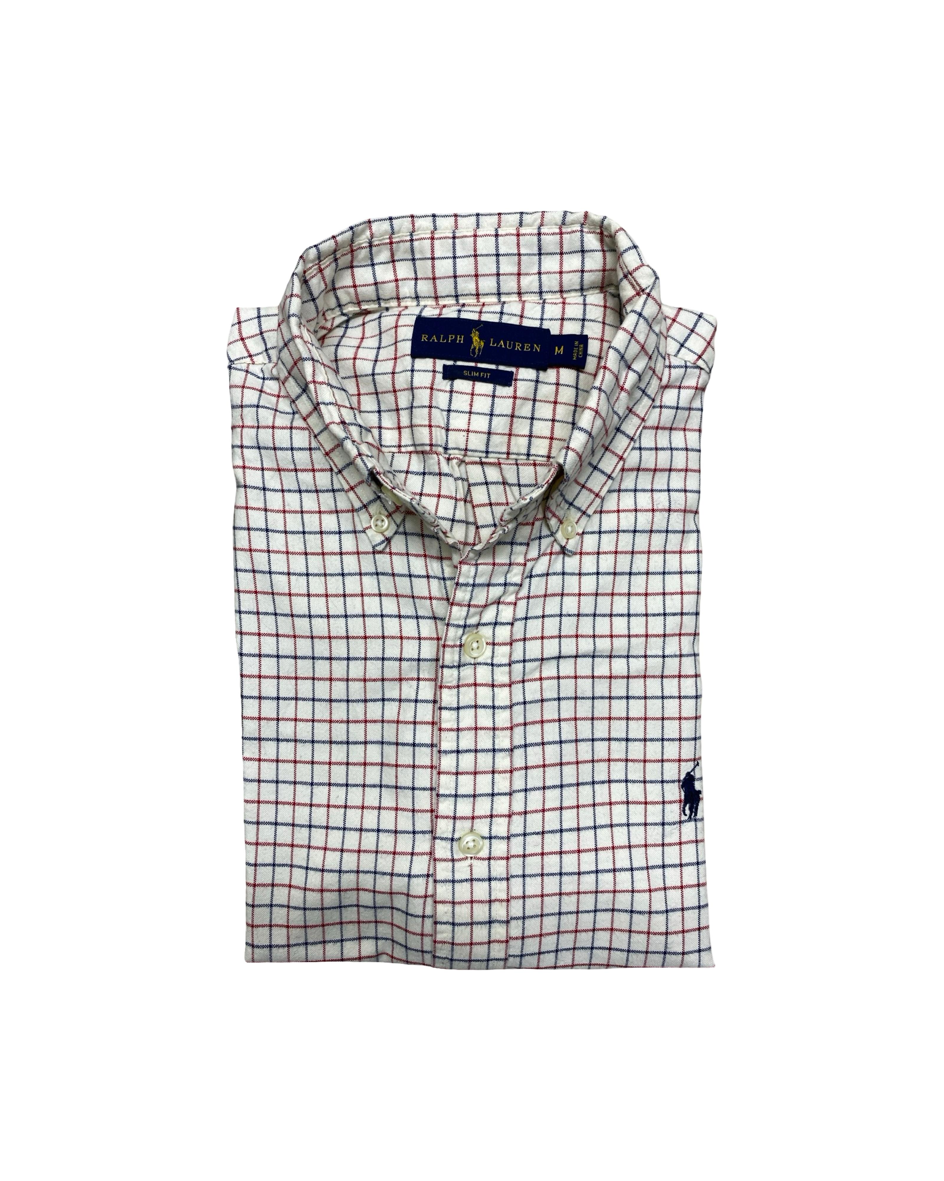 Polo Ralph Lauren Red-Navy Grid Check Shirt | M | Chest 20”