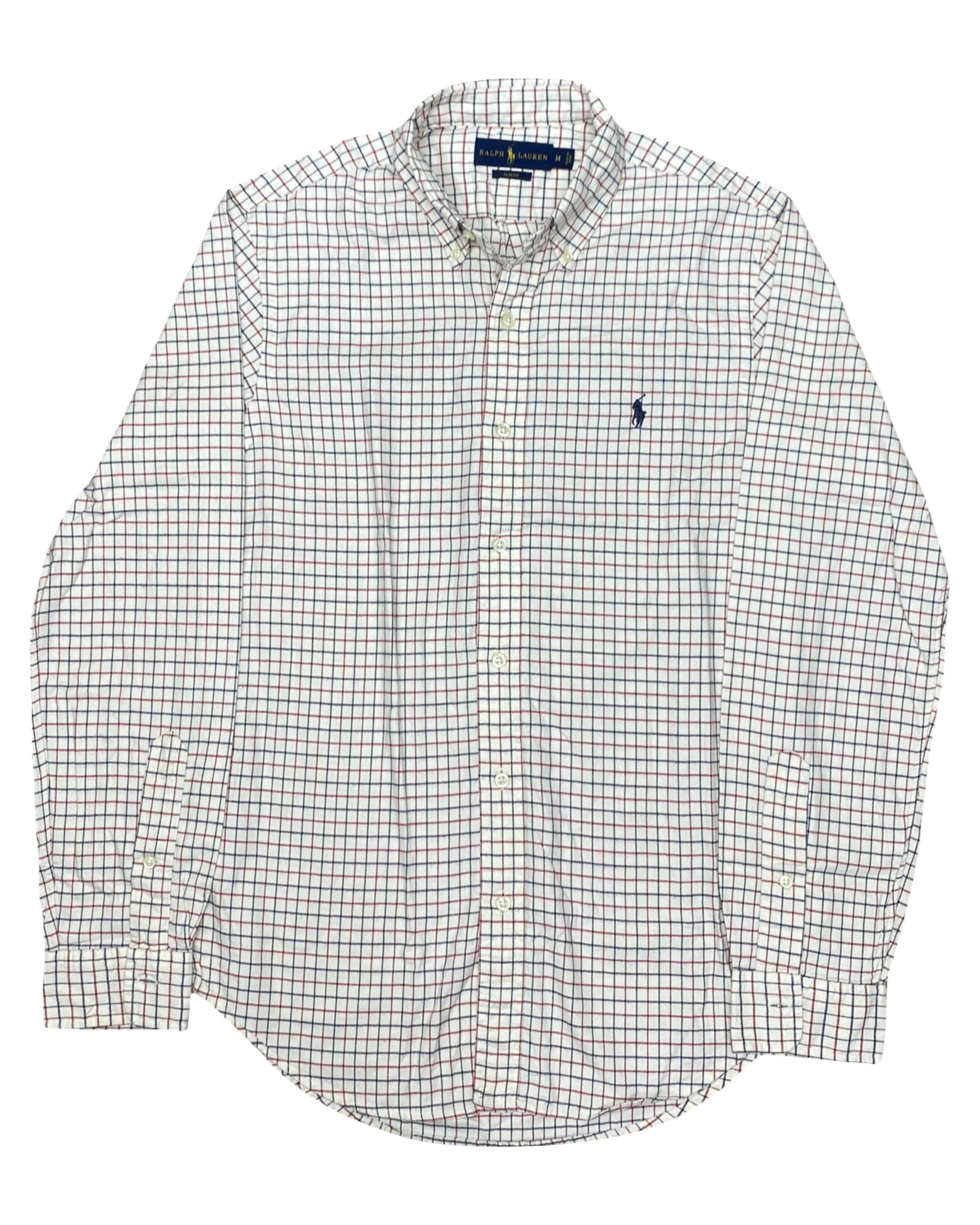 Polo Ralph Lauren Red-Navy Grid Check Shirt | M | Chest 20”