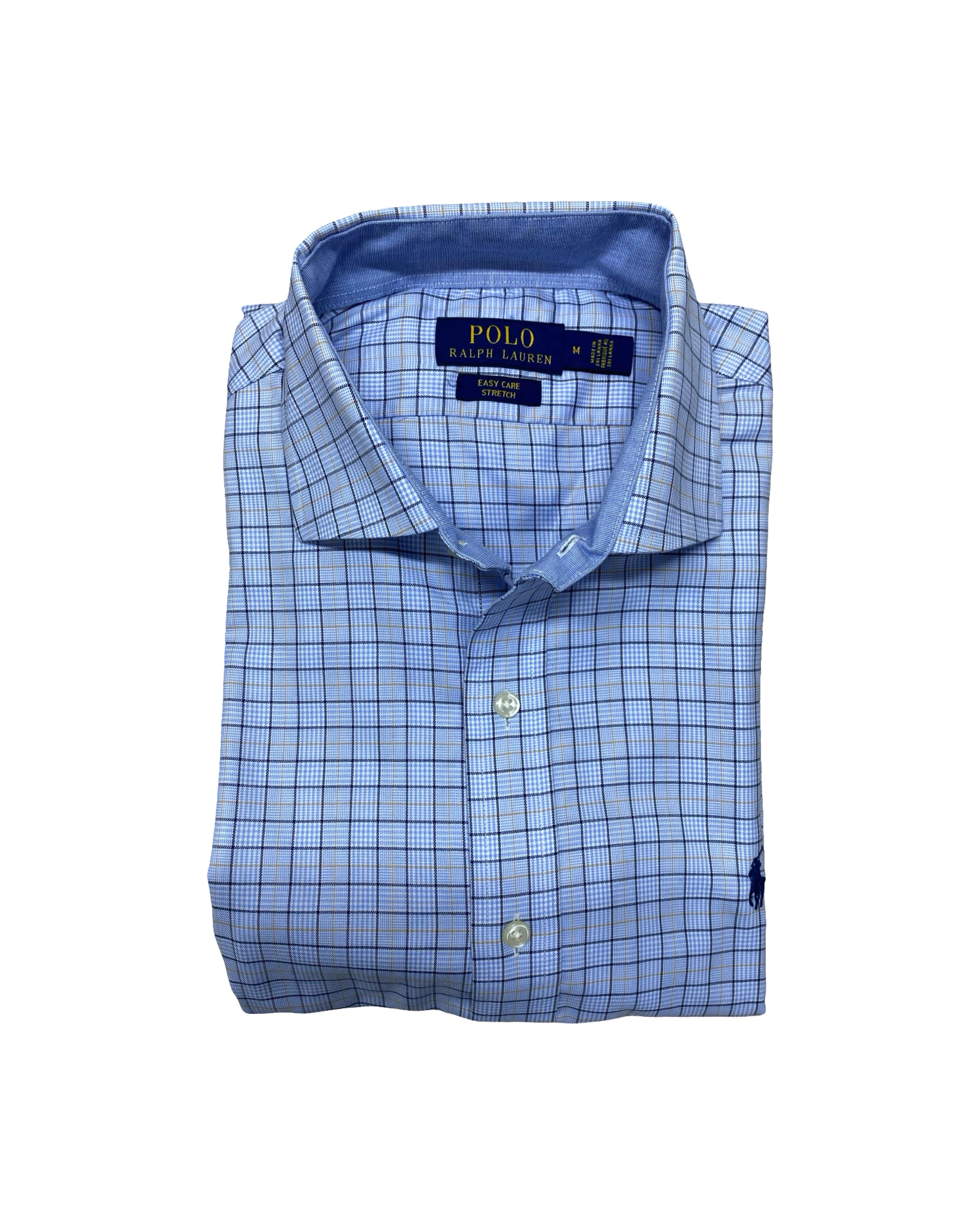 Polo Ralph Lauren Blue Check Shirt | Large | Chest 23”