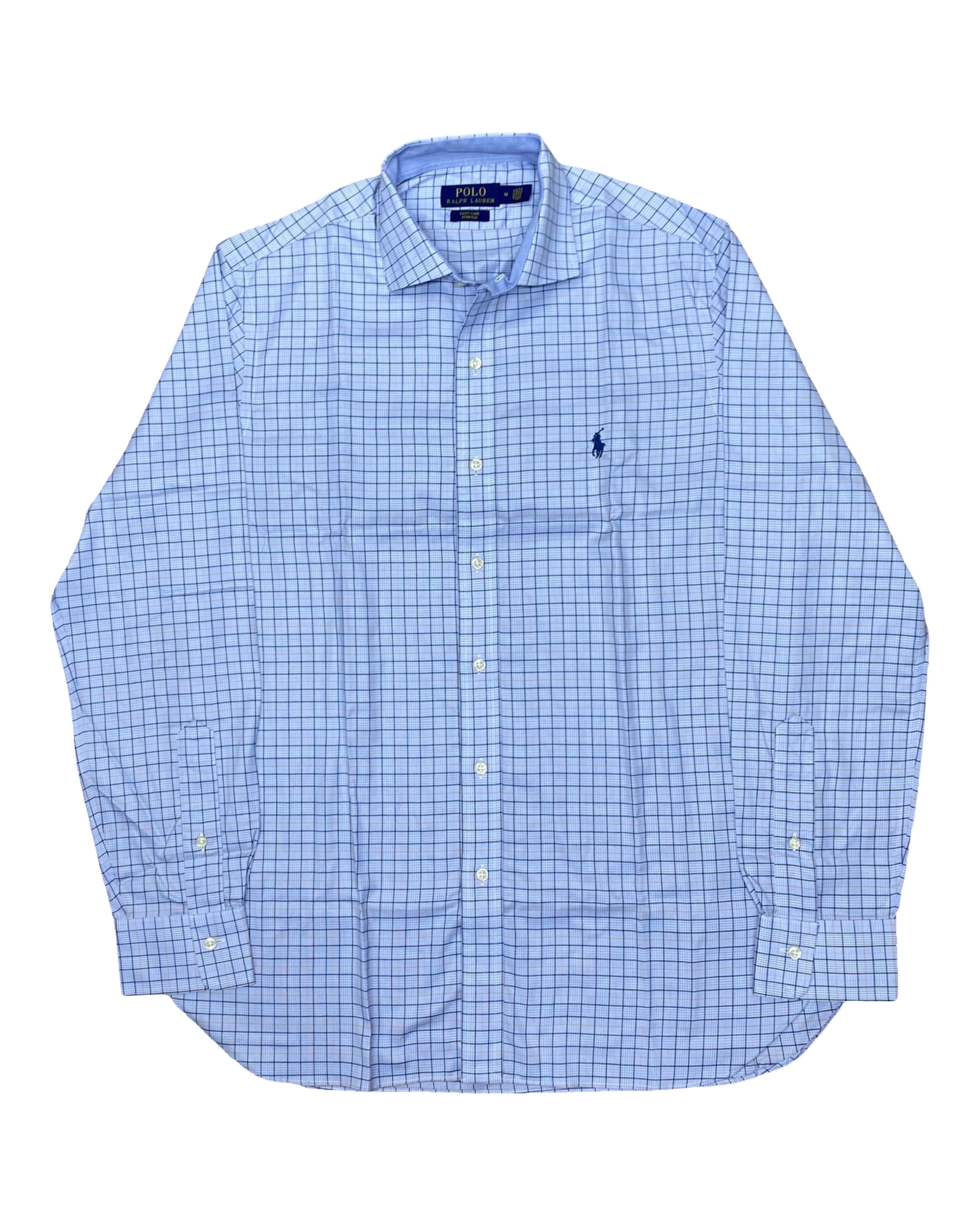 Polo Ralph Lauren Blue Check Shirt | Large | Chest 23”