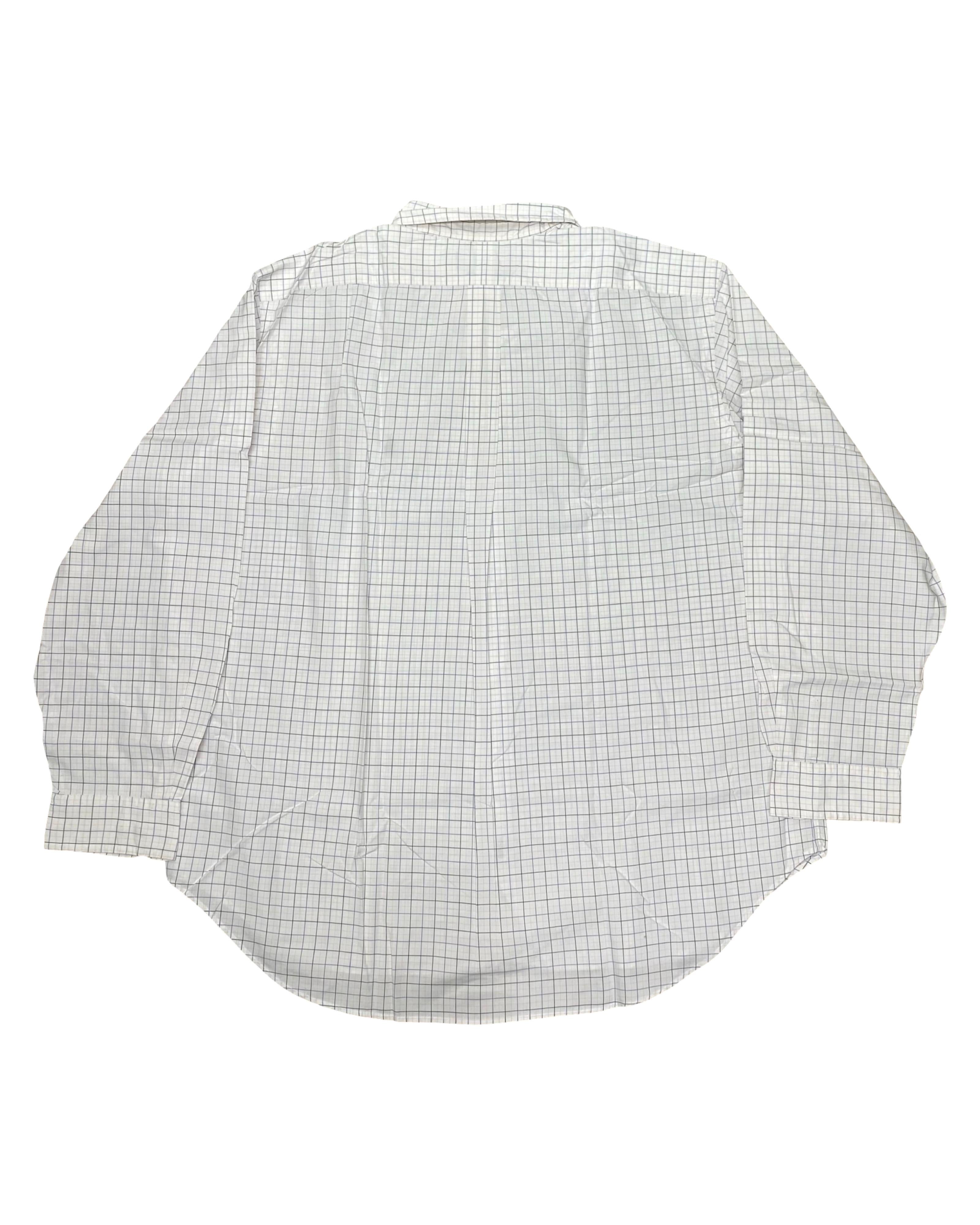 Polo Ralph Lauren Cream & Blue Grid Shirt | XXL | Chest 30”