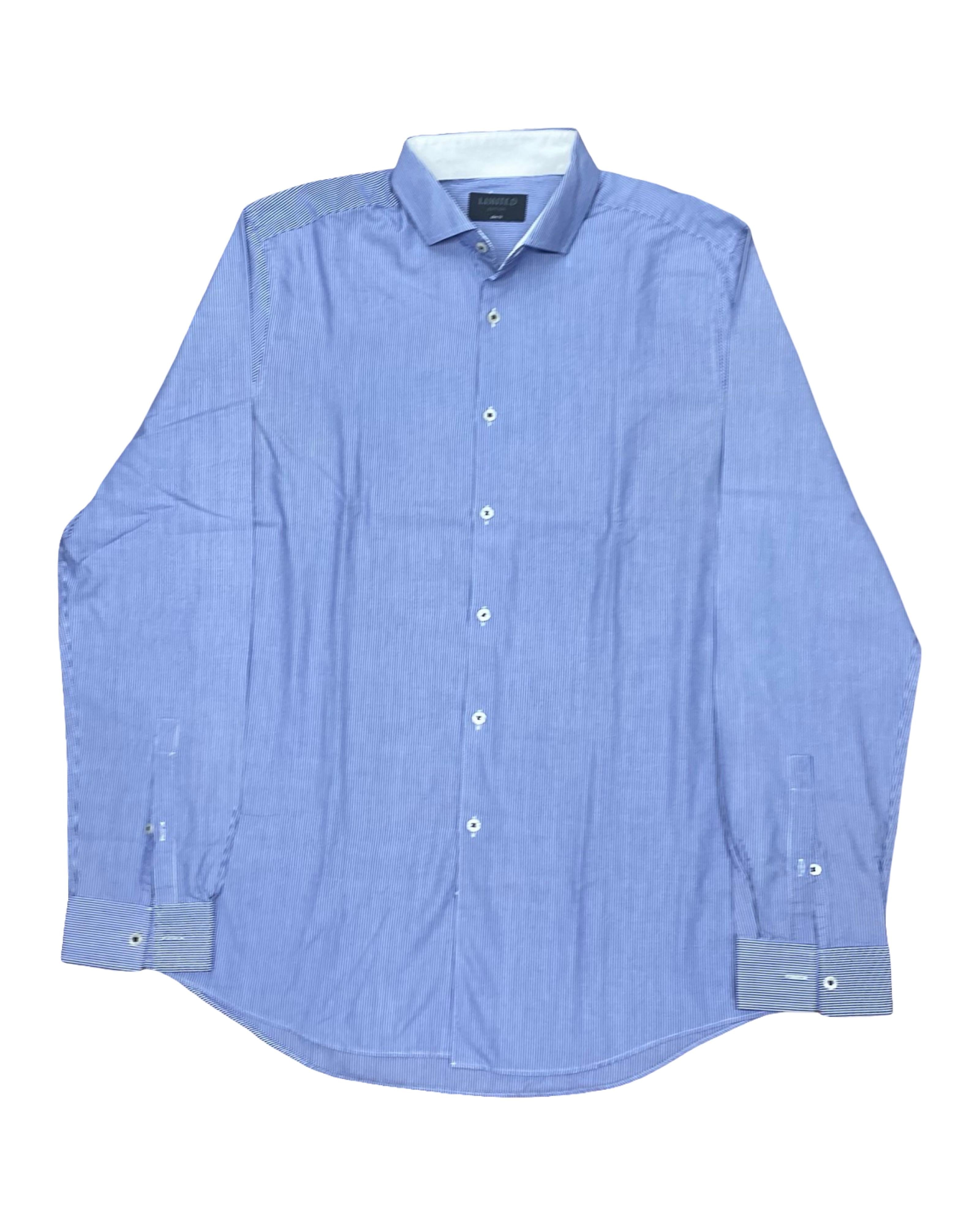 Limited Edition Navy Microstripe Dress Shirt | M | Chest 20.5”