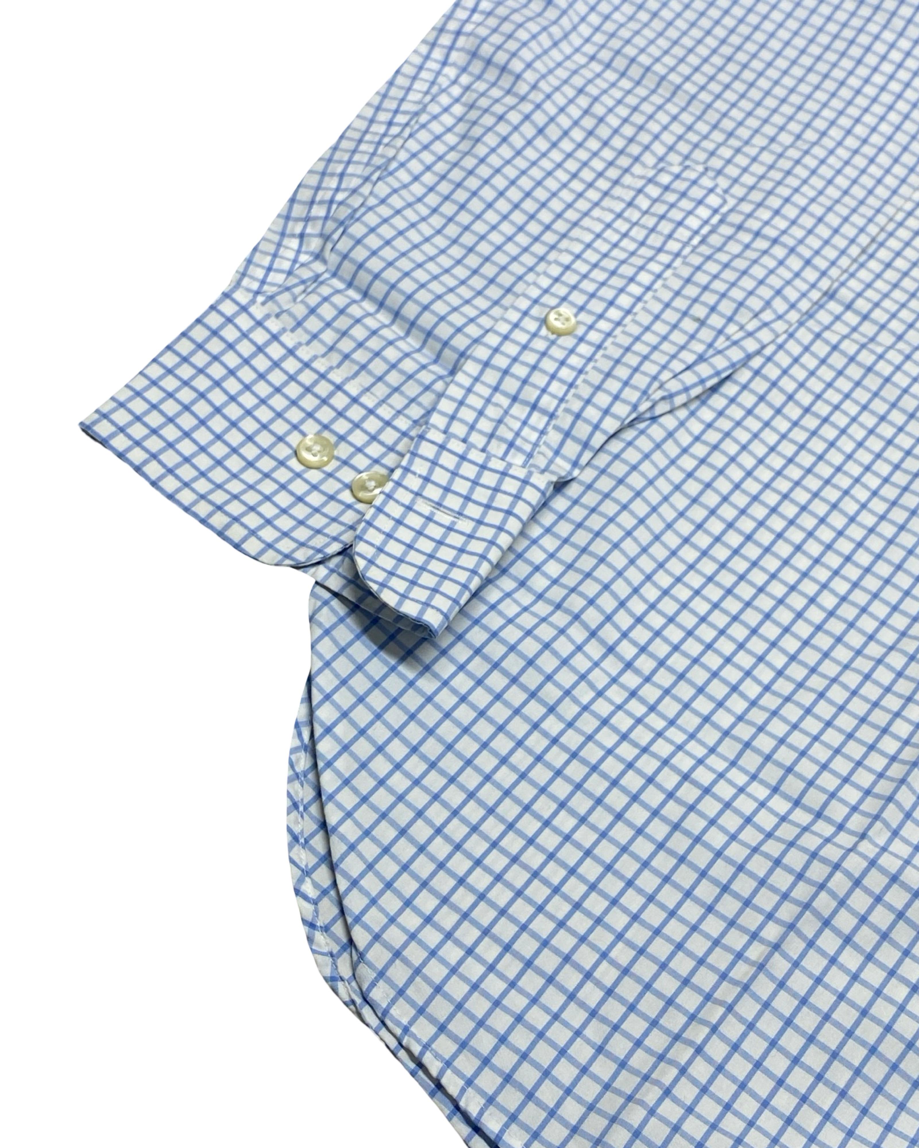 Polo Ralph Lauren Blue Check Slim Fit Shirt | M | Chest 22.5”