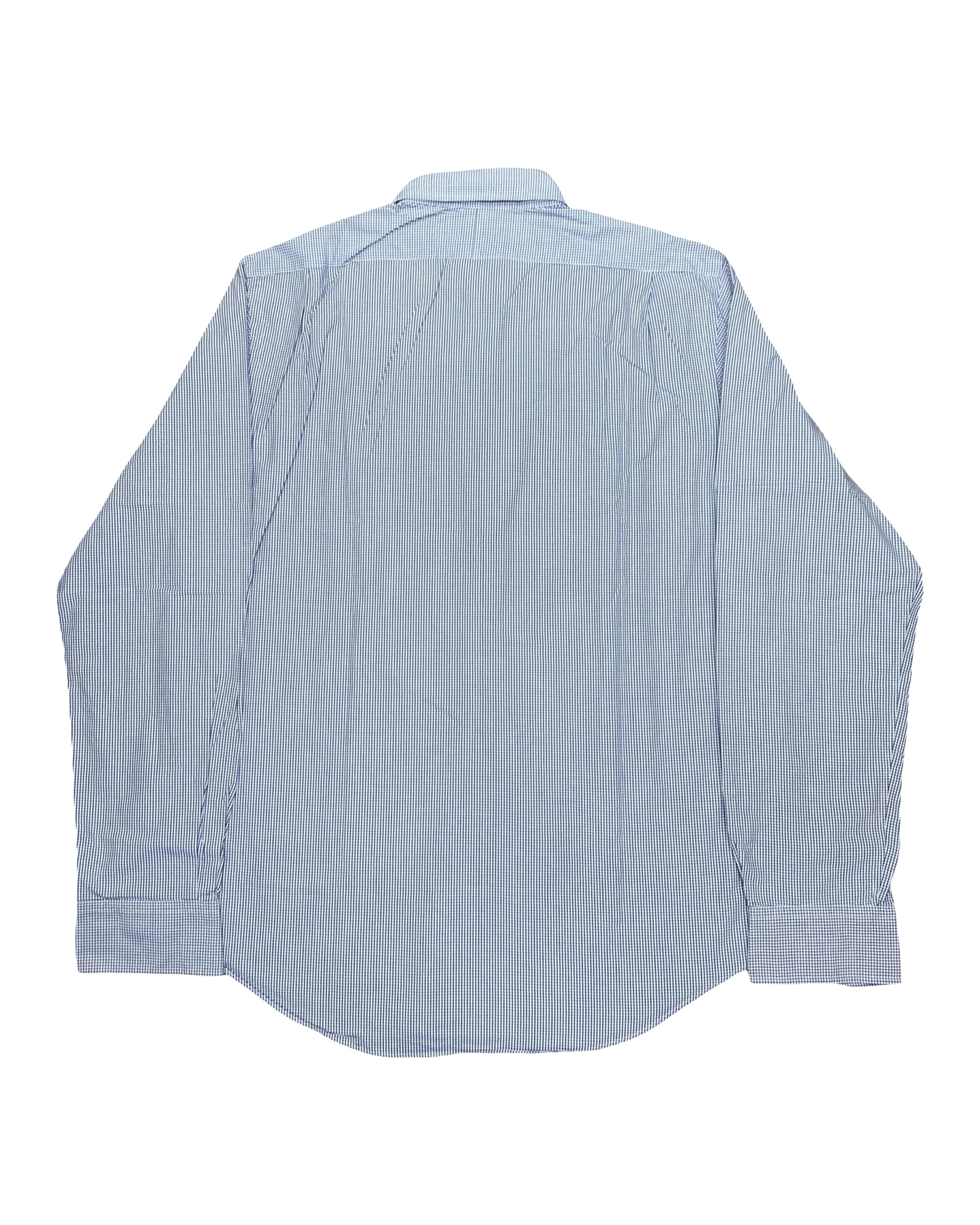 Polo Ralph Lauren Navy Micro Check Shirt | L | Chest 24”