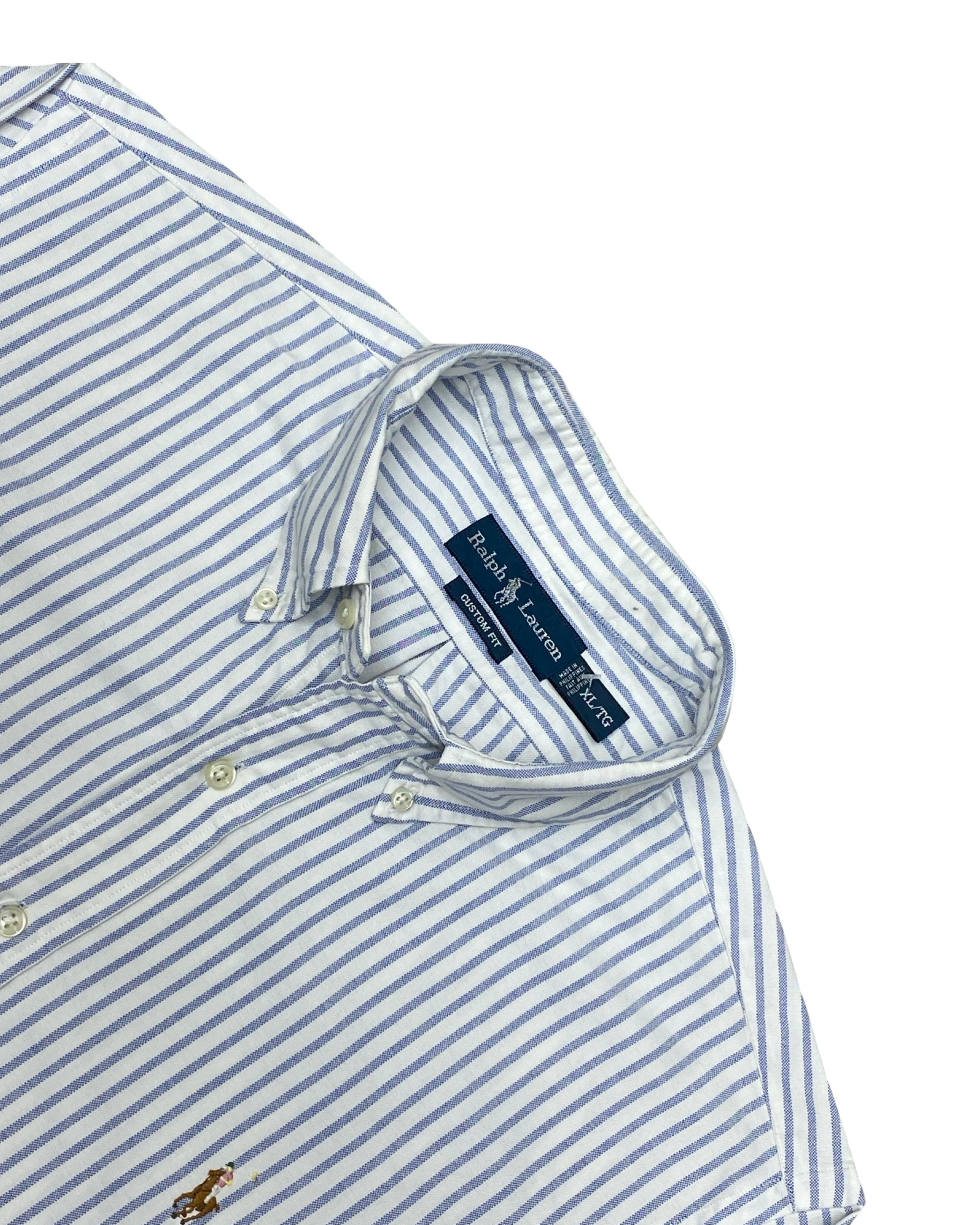 Polo Ralph Lauren Blue & White Stripe Shirt | XL | Chest 26”