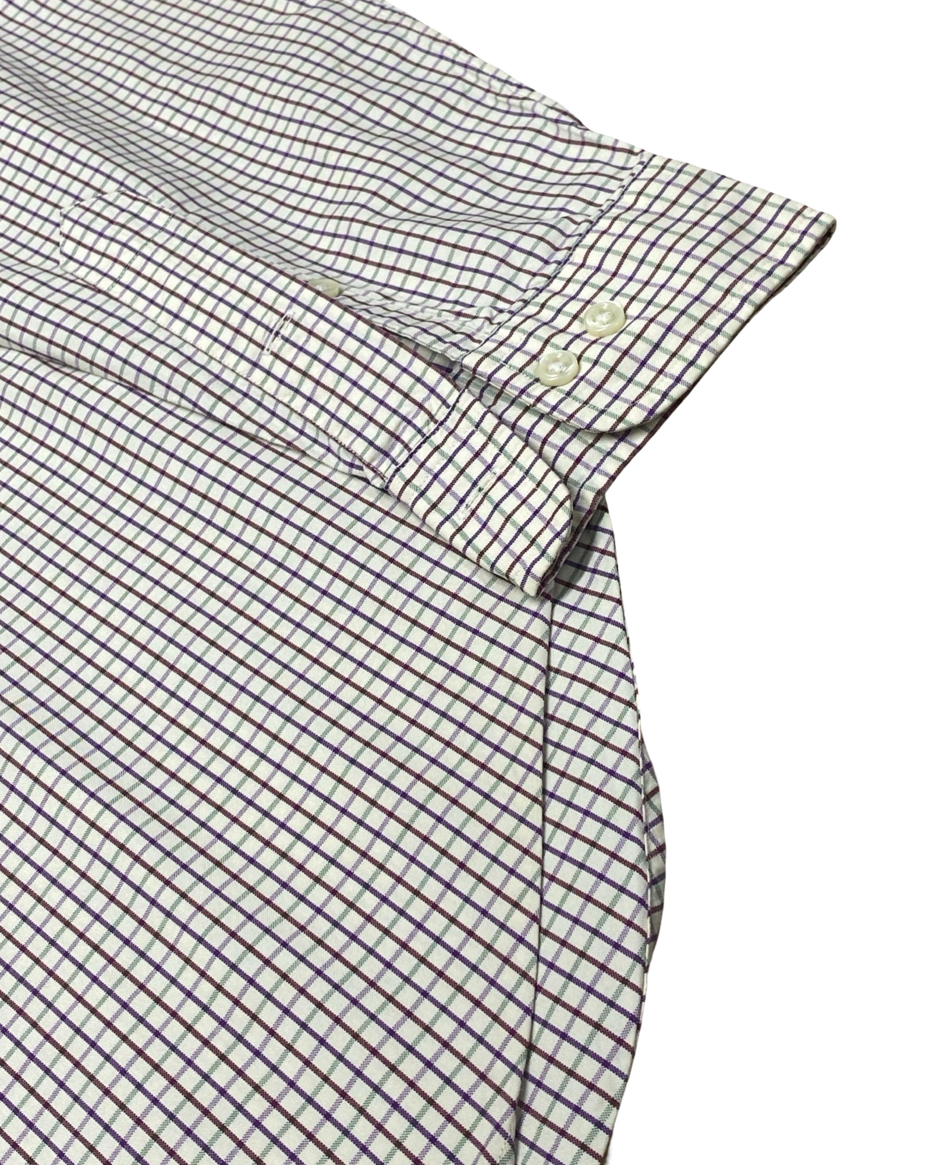Polo Ralph Lauren Purple & White Checkered Shirt | XL | Chest 25.5”