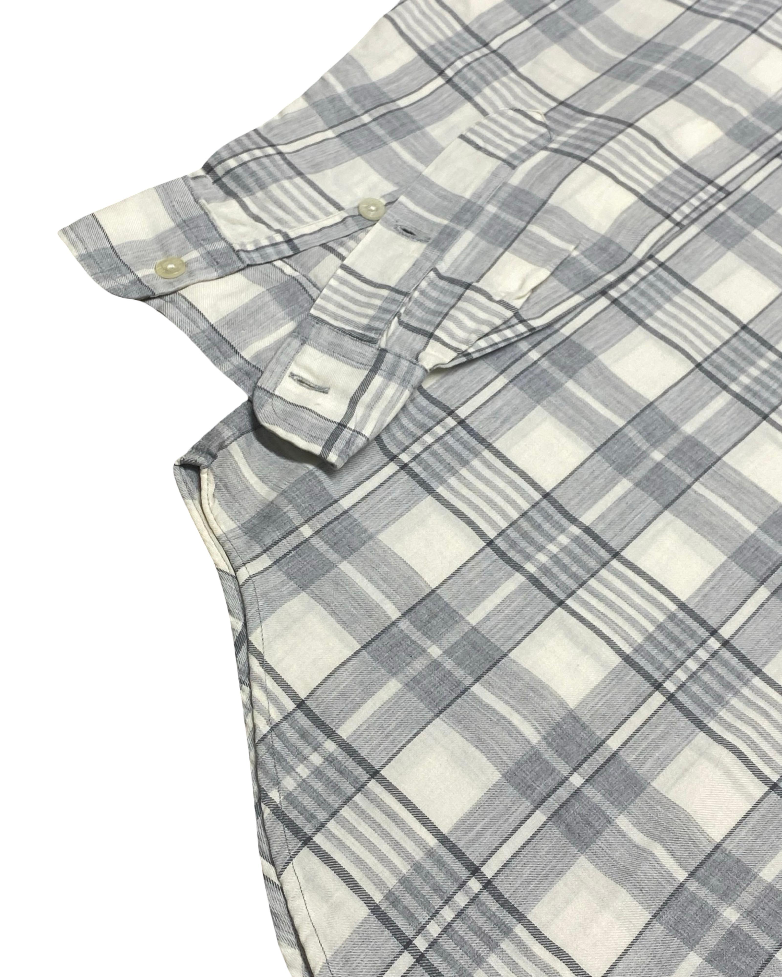 Polo Ralph Lauren Grey & White Check Shirt | XL | Chest 25.5”