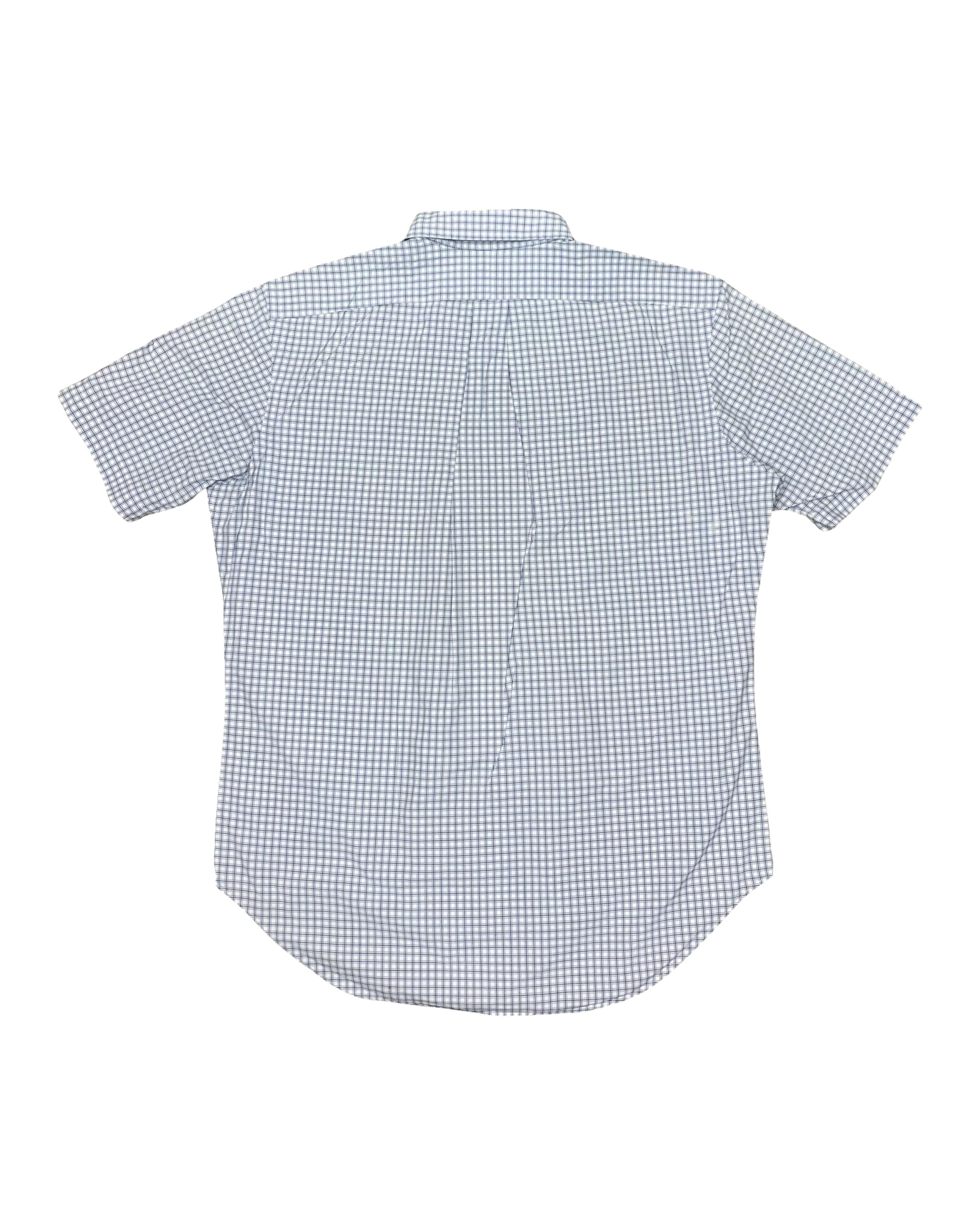 Polo Ralph Lauren Blue Check Short Sleeve Shirt | Large | Chest 23.5”