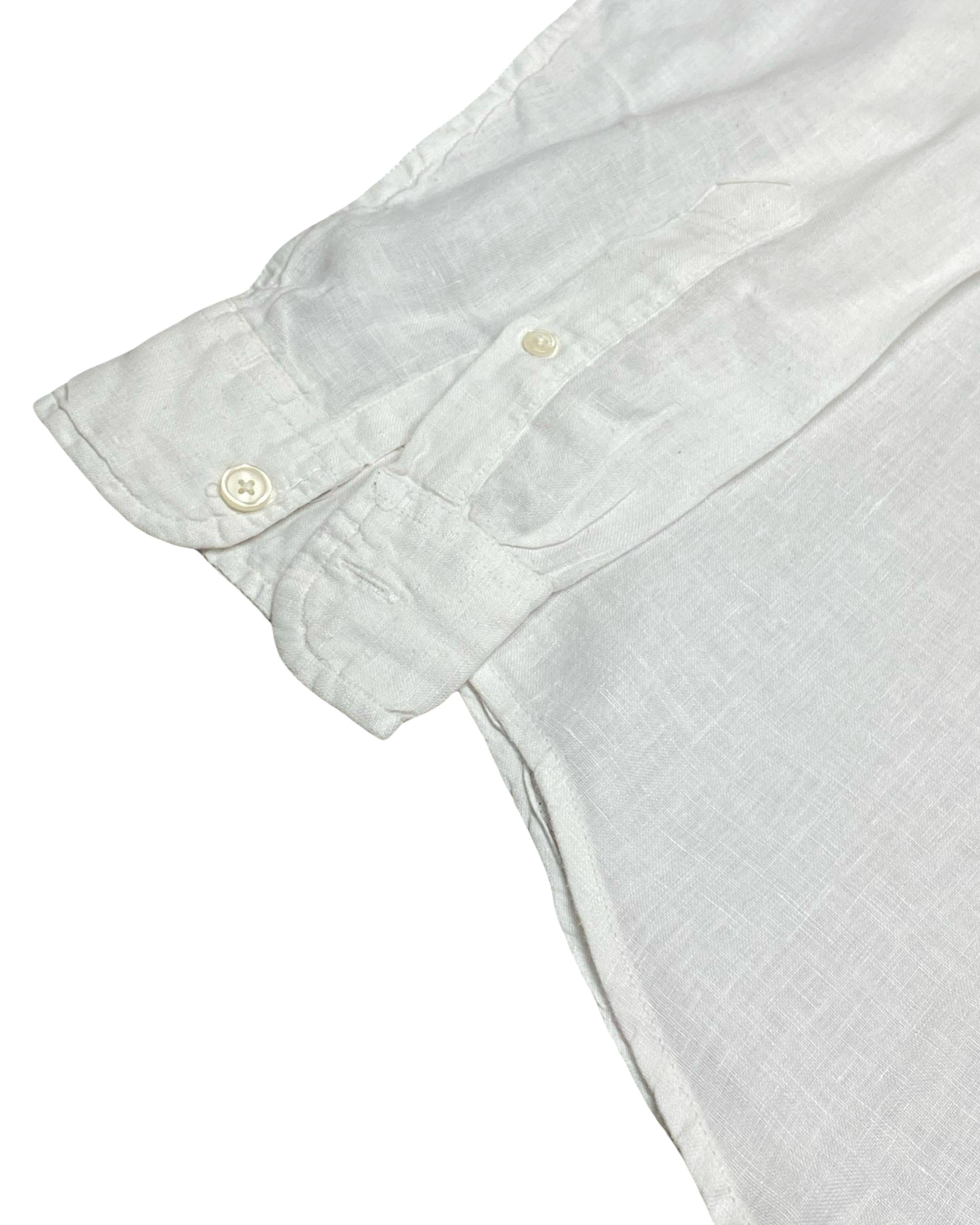 Abercrombie & Fitch White Linen Shirt | Large | Chest 24”