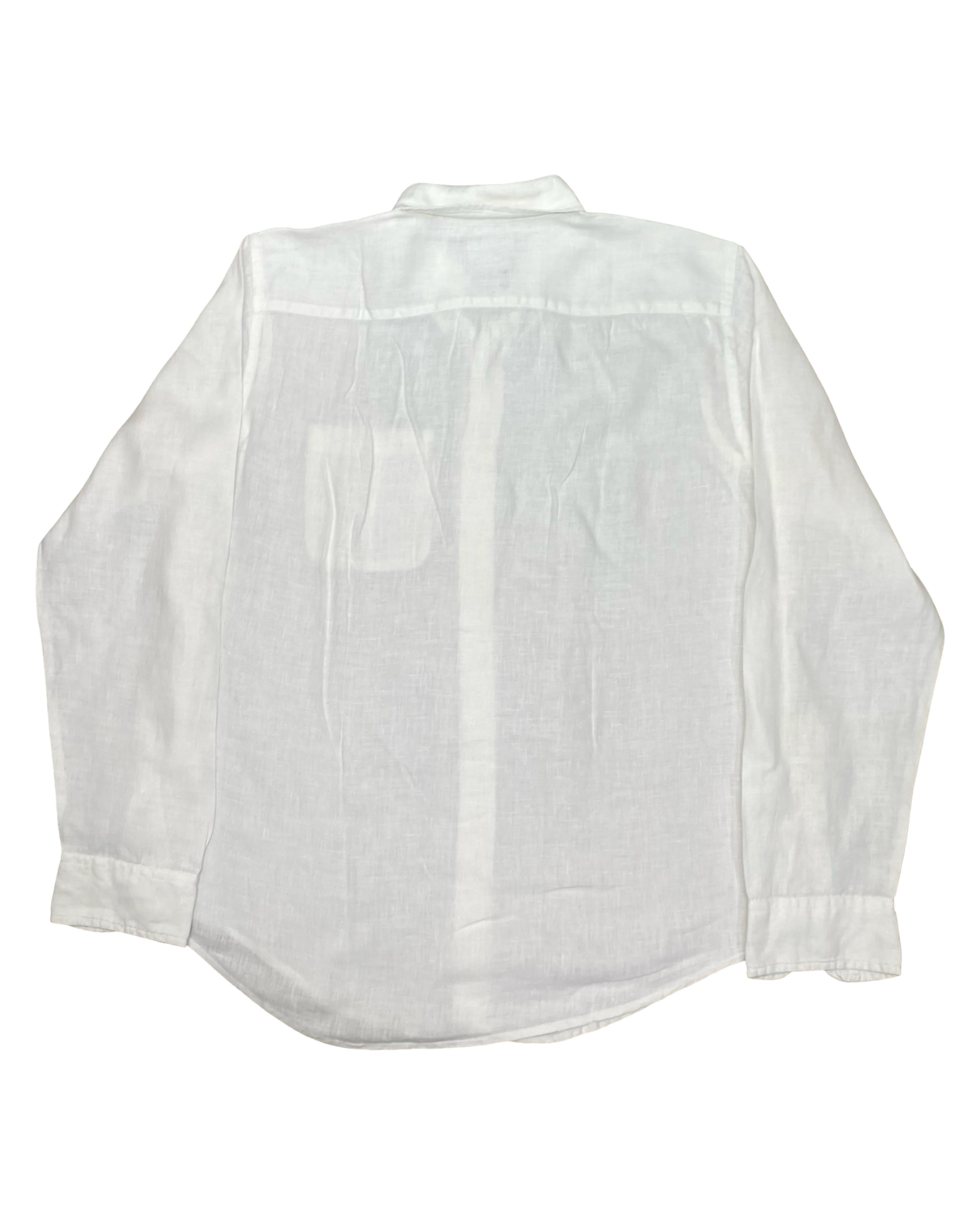 Abercrombie & Fitch White Linen Shirt | Large | Chest 24”