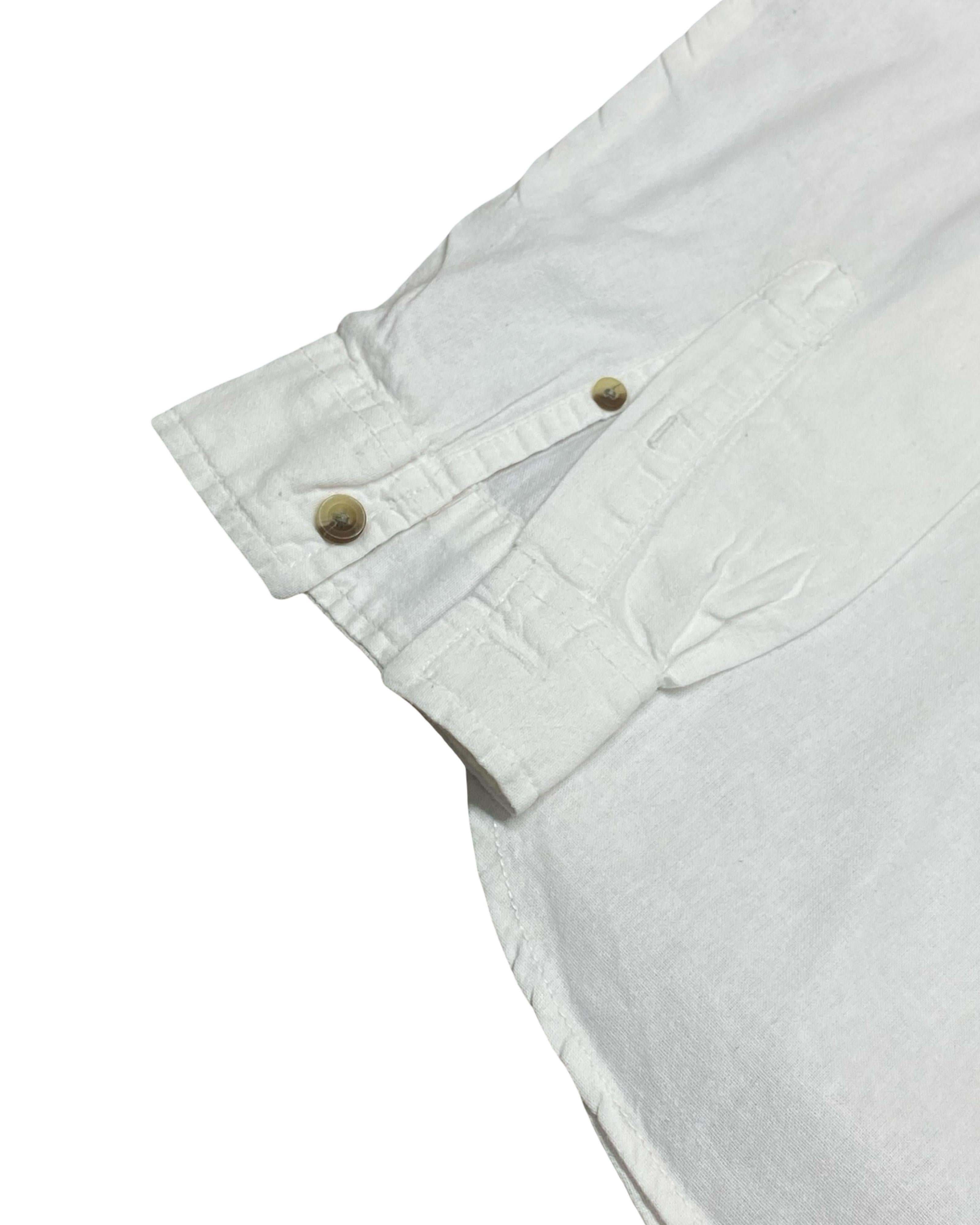 Cedar Wood State White Cotton Shirt | Medium | Chest 21.5”
