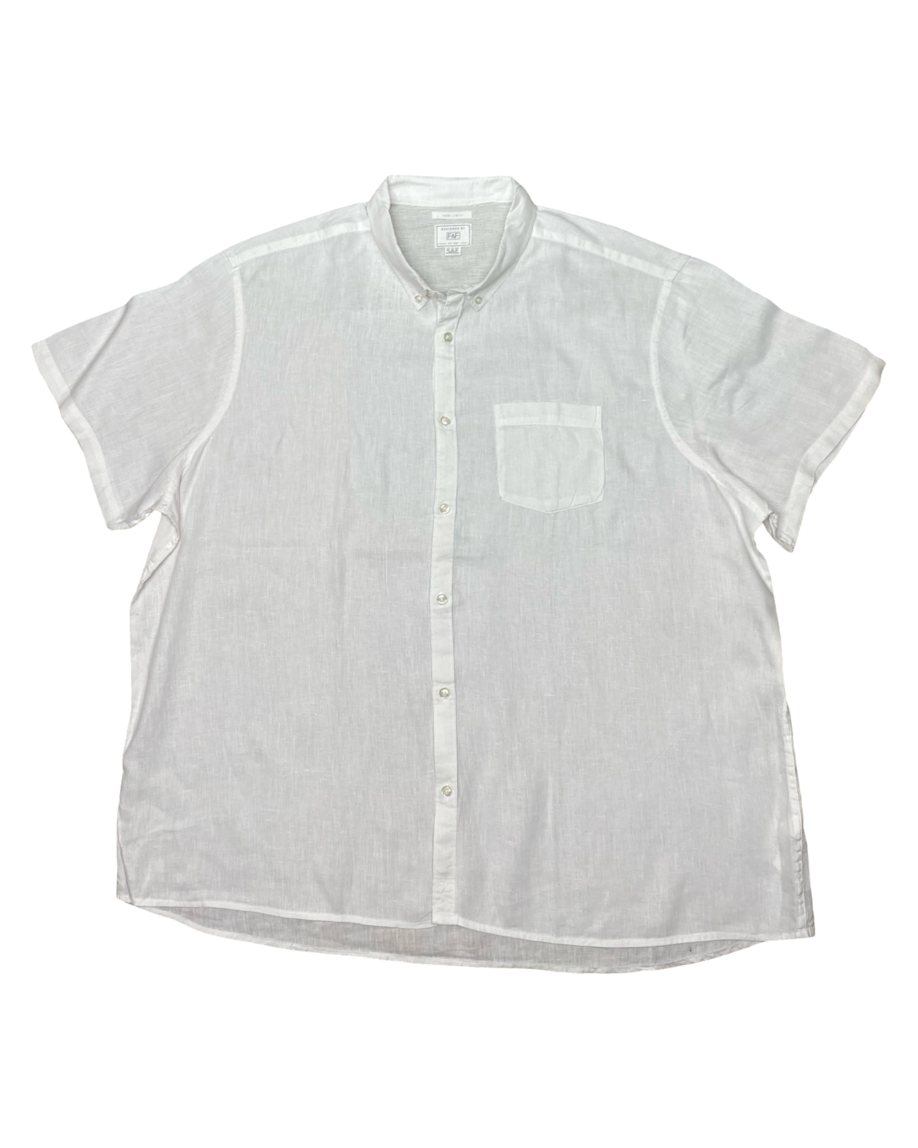 F&F White Linen Shirt | XXL | Chest 29.5”