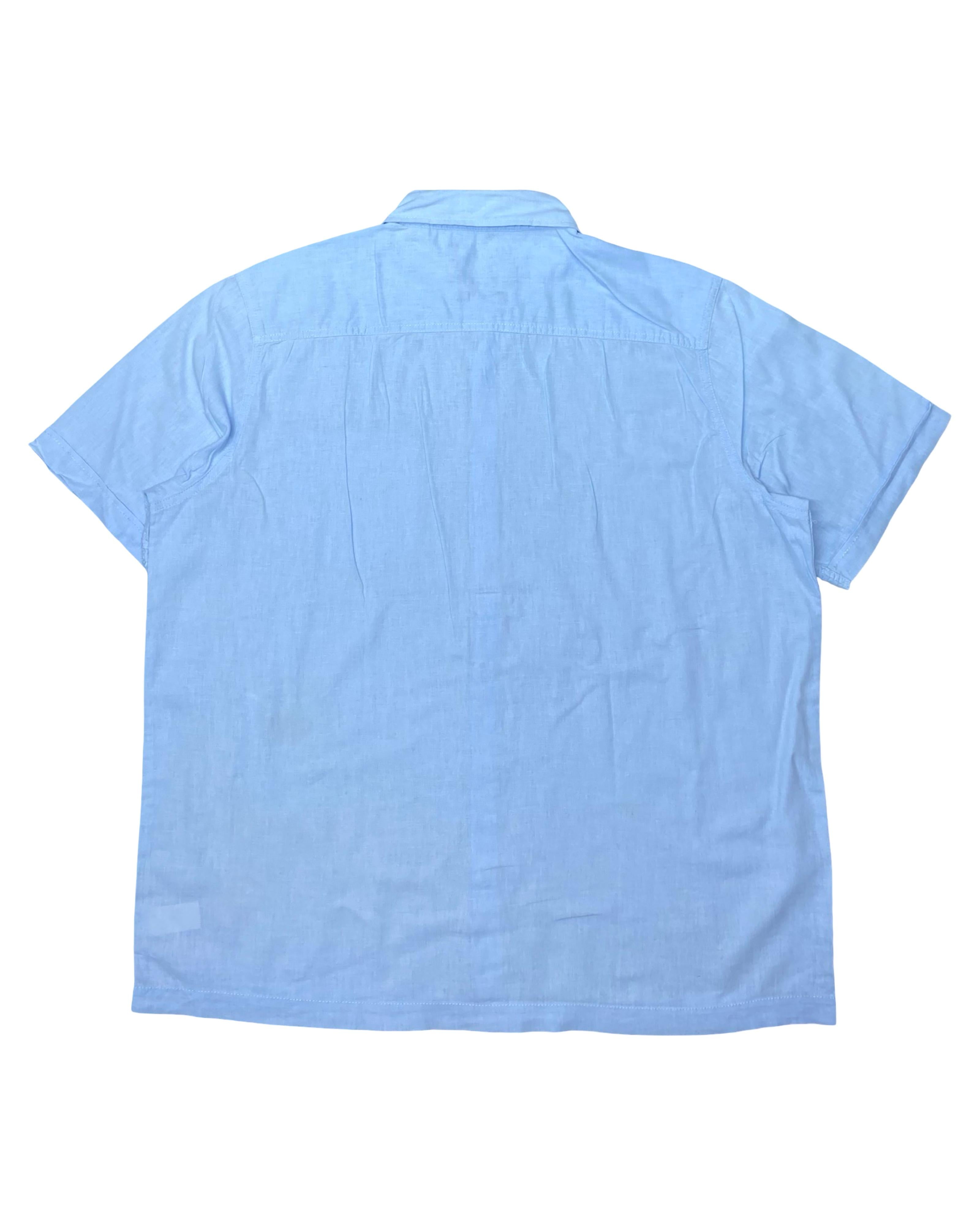 Stone Bay Light Blue Linen Blend Shirt | XL | Chest 26”