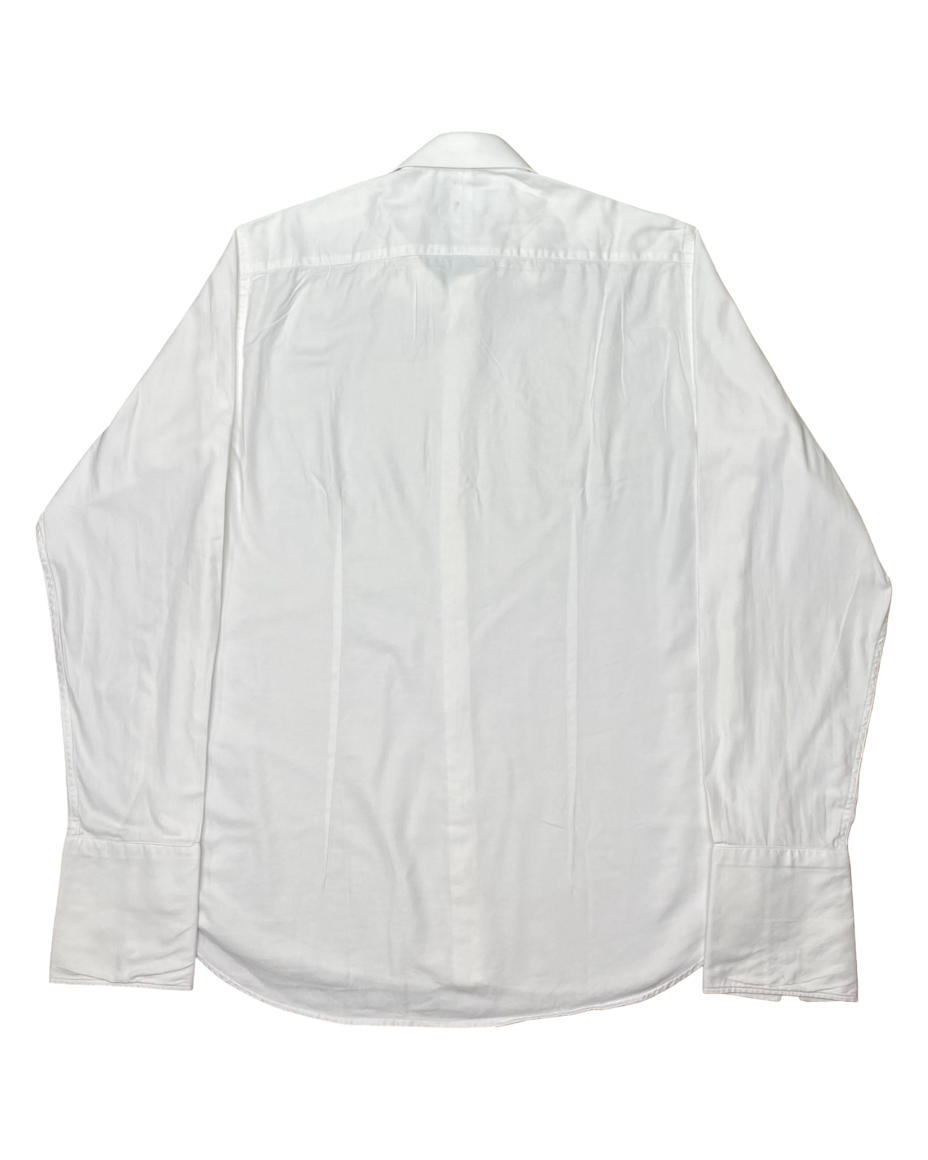 Moss 1851 White Tailored Shirt | Large | Chest 23.5”