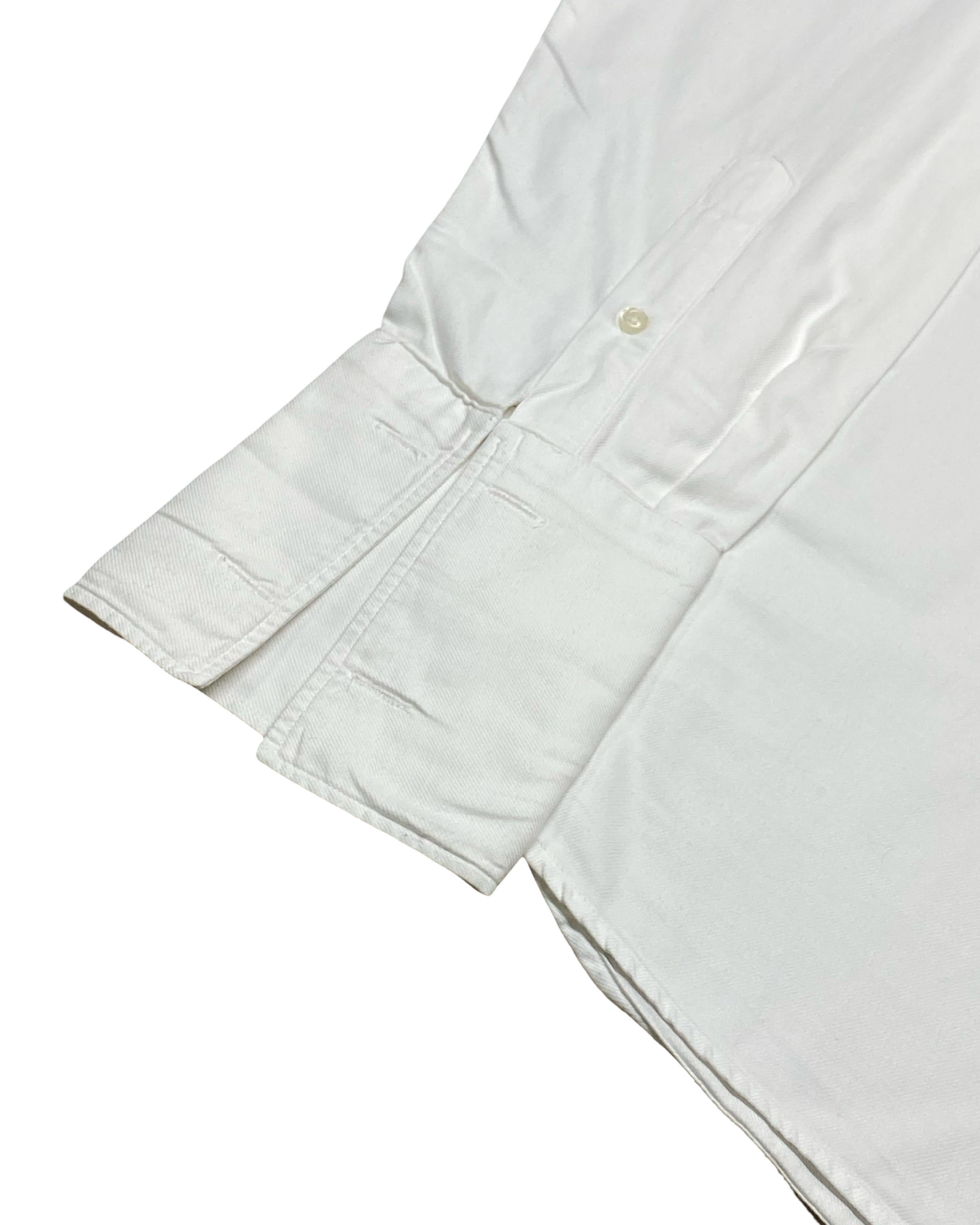 Moss 1851 White Tailored Shirt | Large | Chest 23.5”