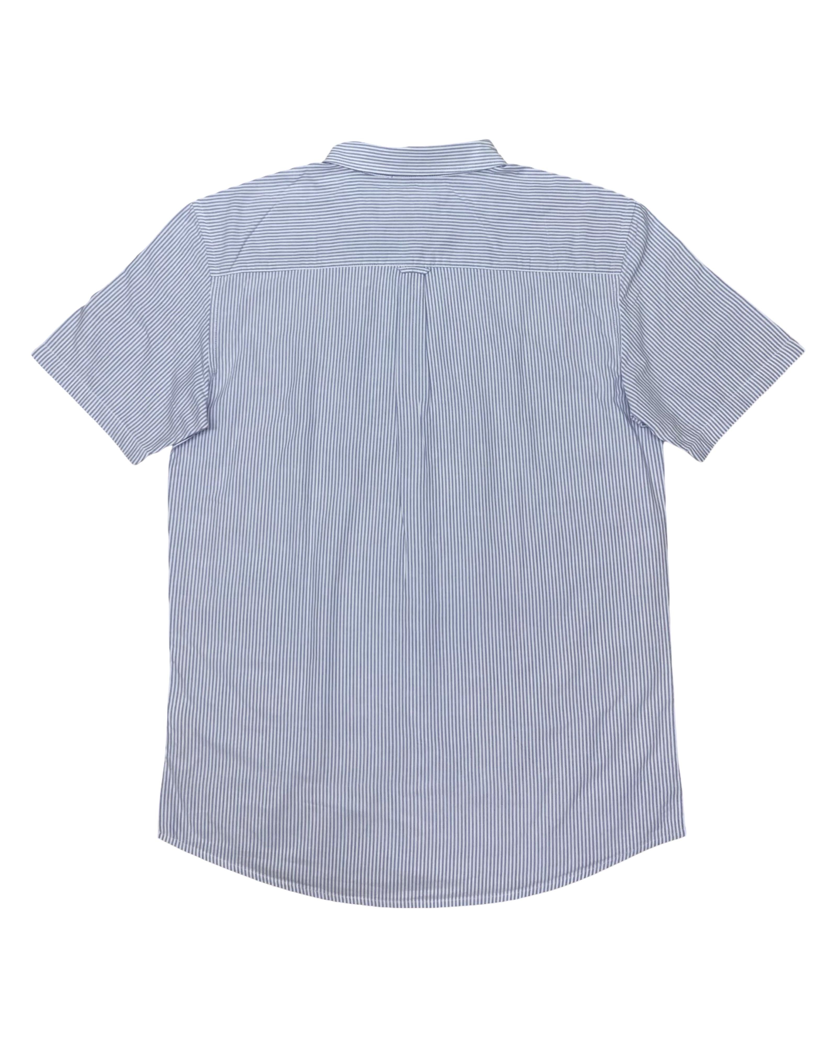 Primark Blue Striped Short Sleeve Shirt | Medium | Chest 21.5”