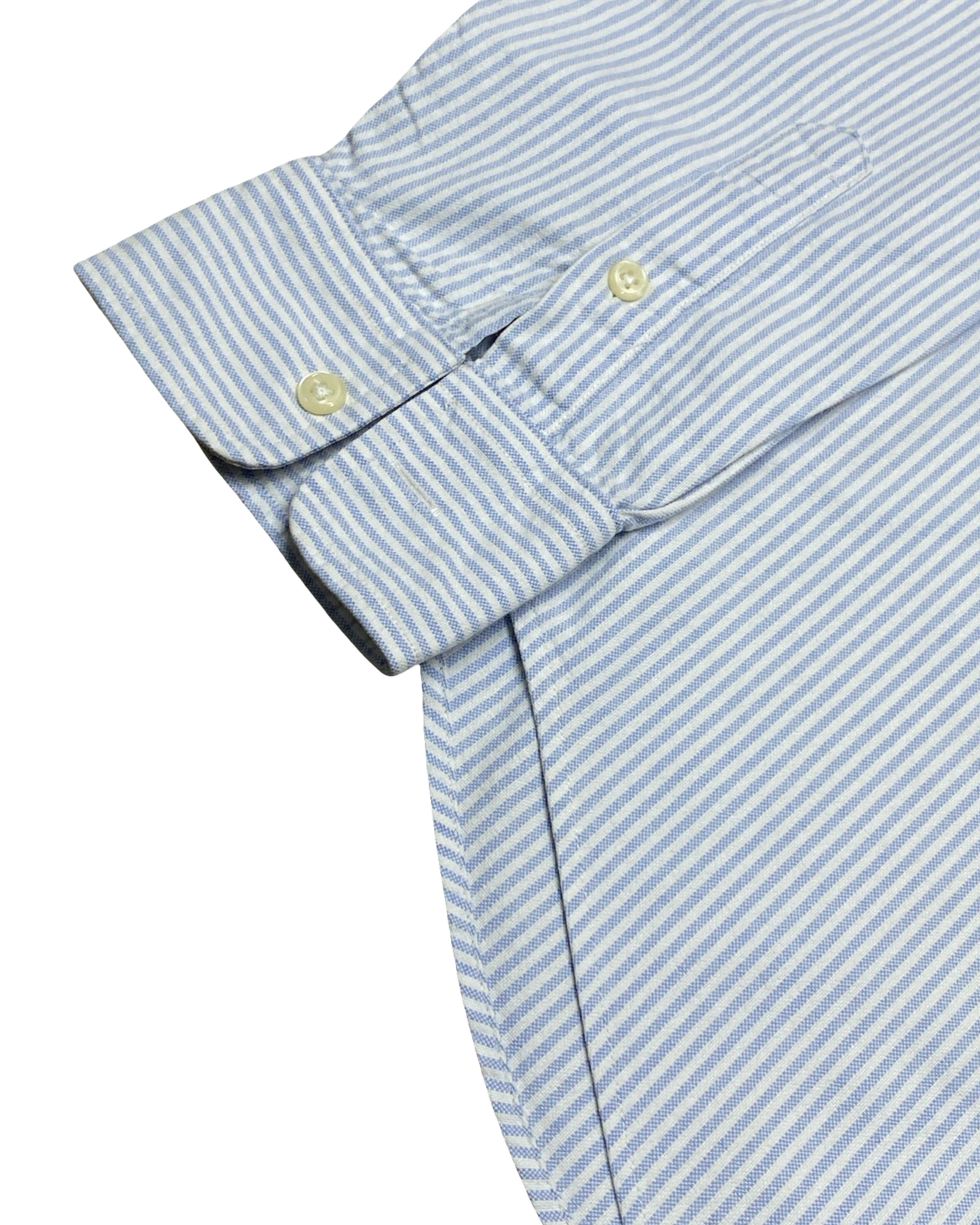 Ralph Lauren Blue & White Striped Shirt | Medium | Chest 21”
