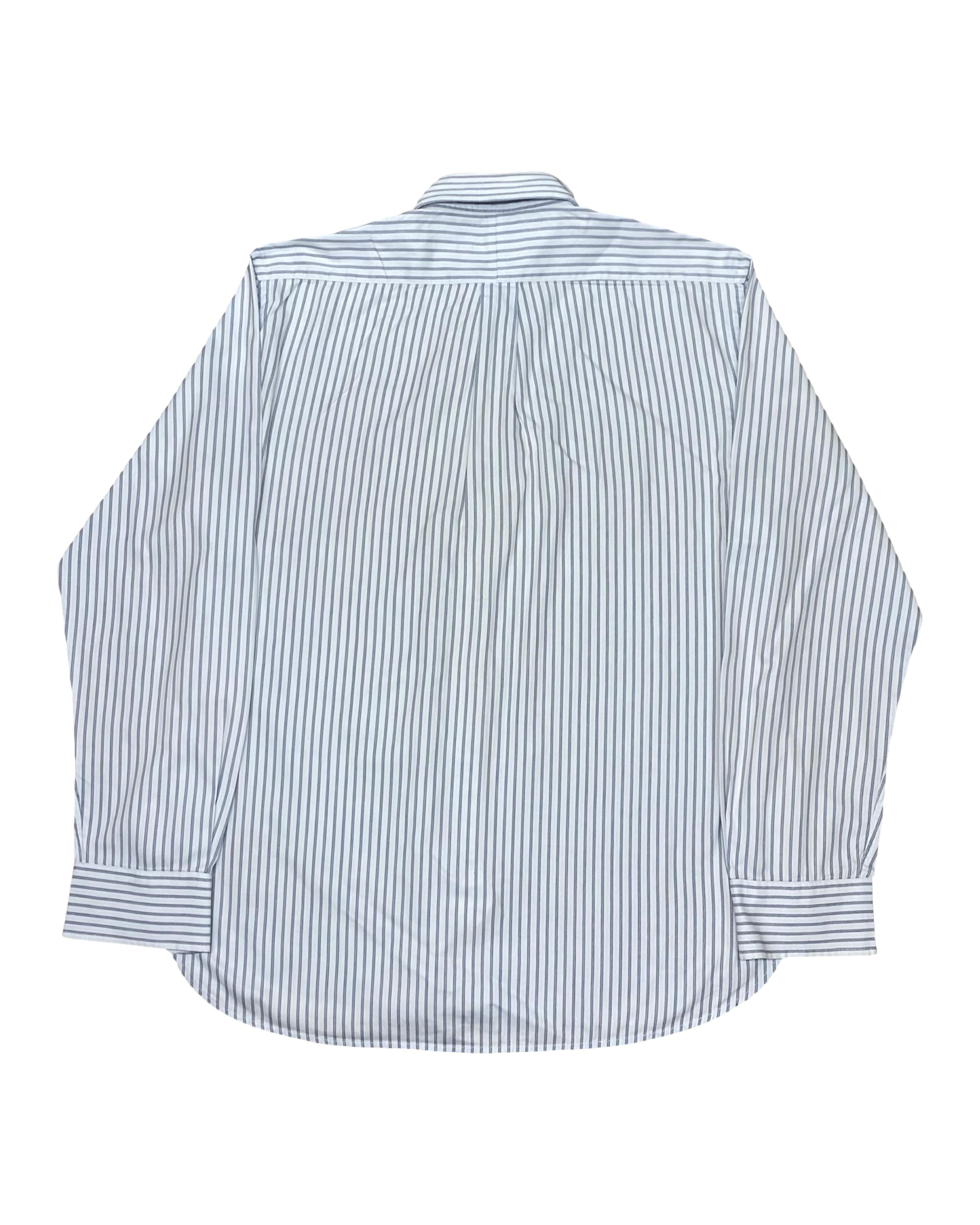 Ralph Lauren Blue & White Striped Shirt | Large | Chest 23.5”
