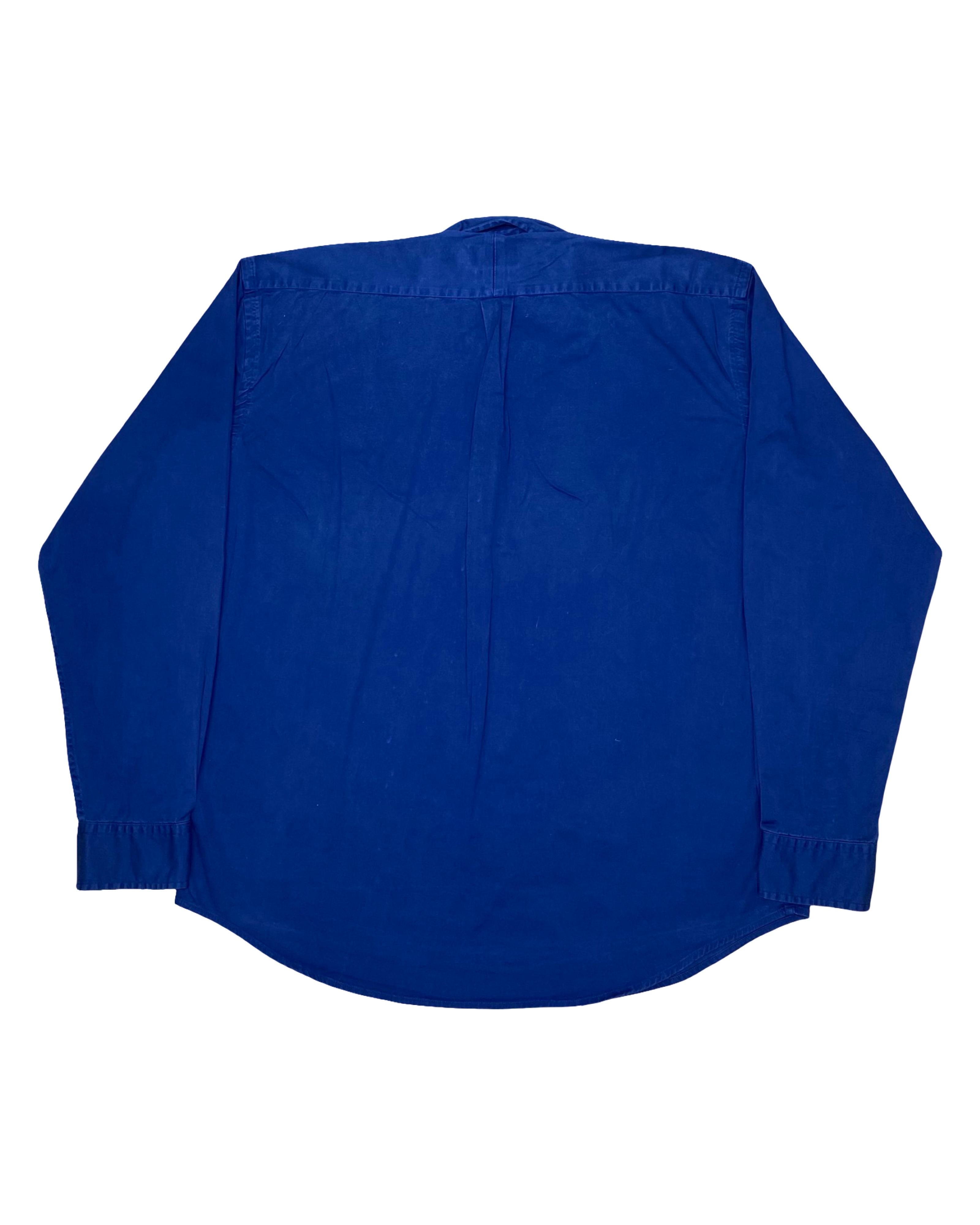 Ralph Lauren Navy Oxford Shirt | Large | Chest 22.5”
