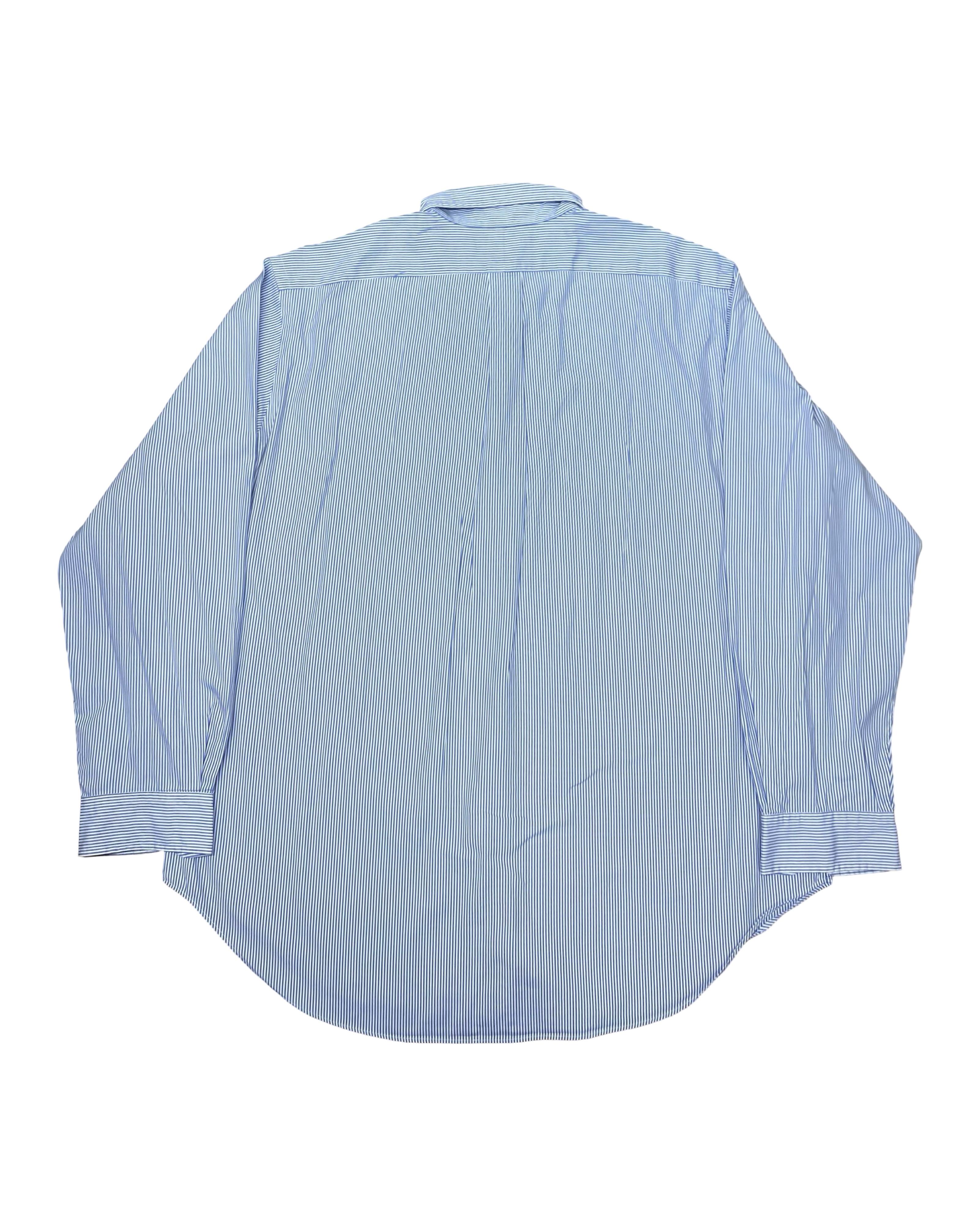Ralph Lauren Blue Striped Shirt | XL | Chest 27.5”
