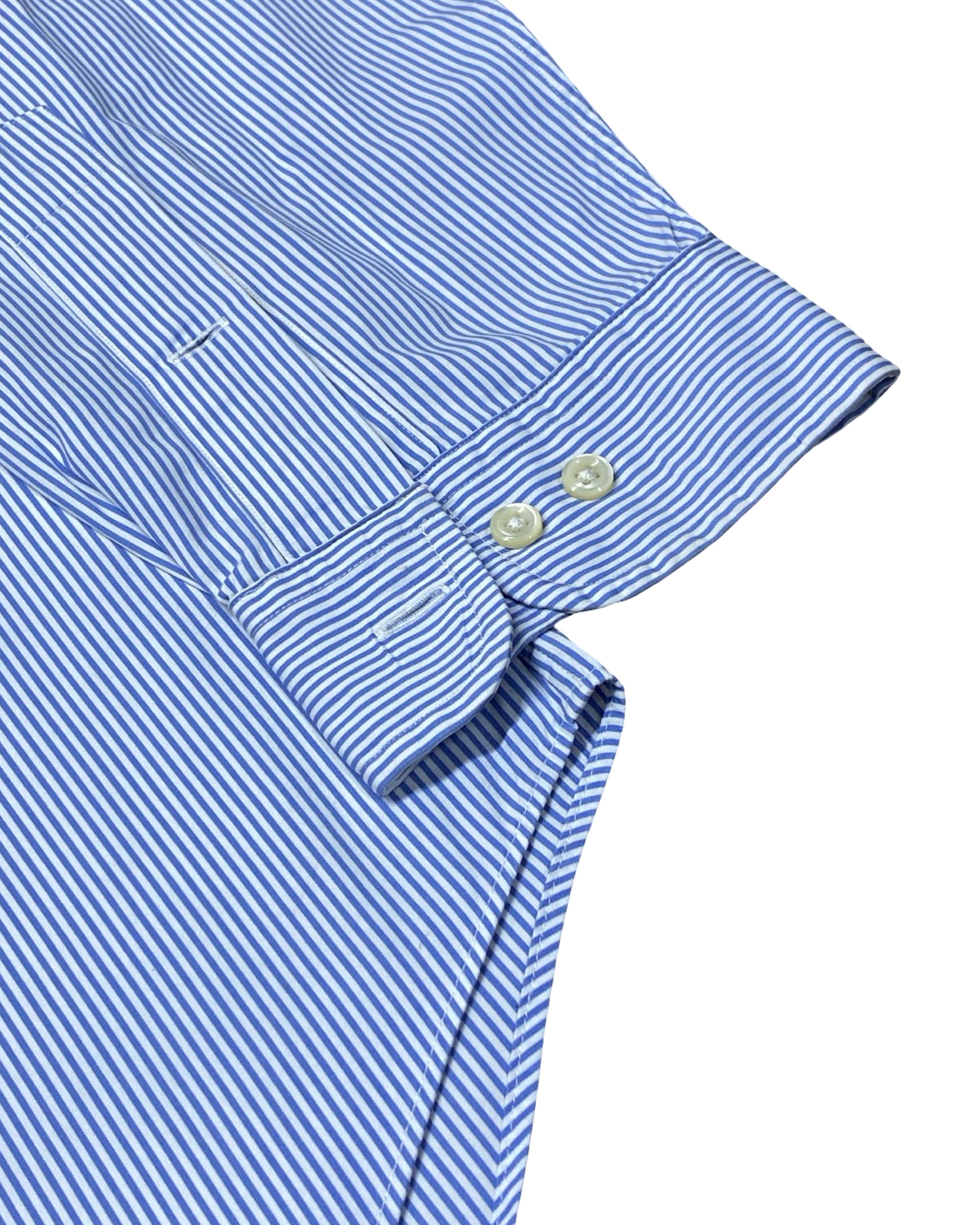 Ralph Lauren Blue Striped Shirt | XL | Chest 27.5”