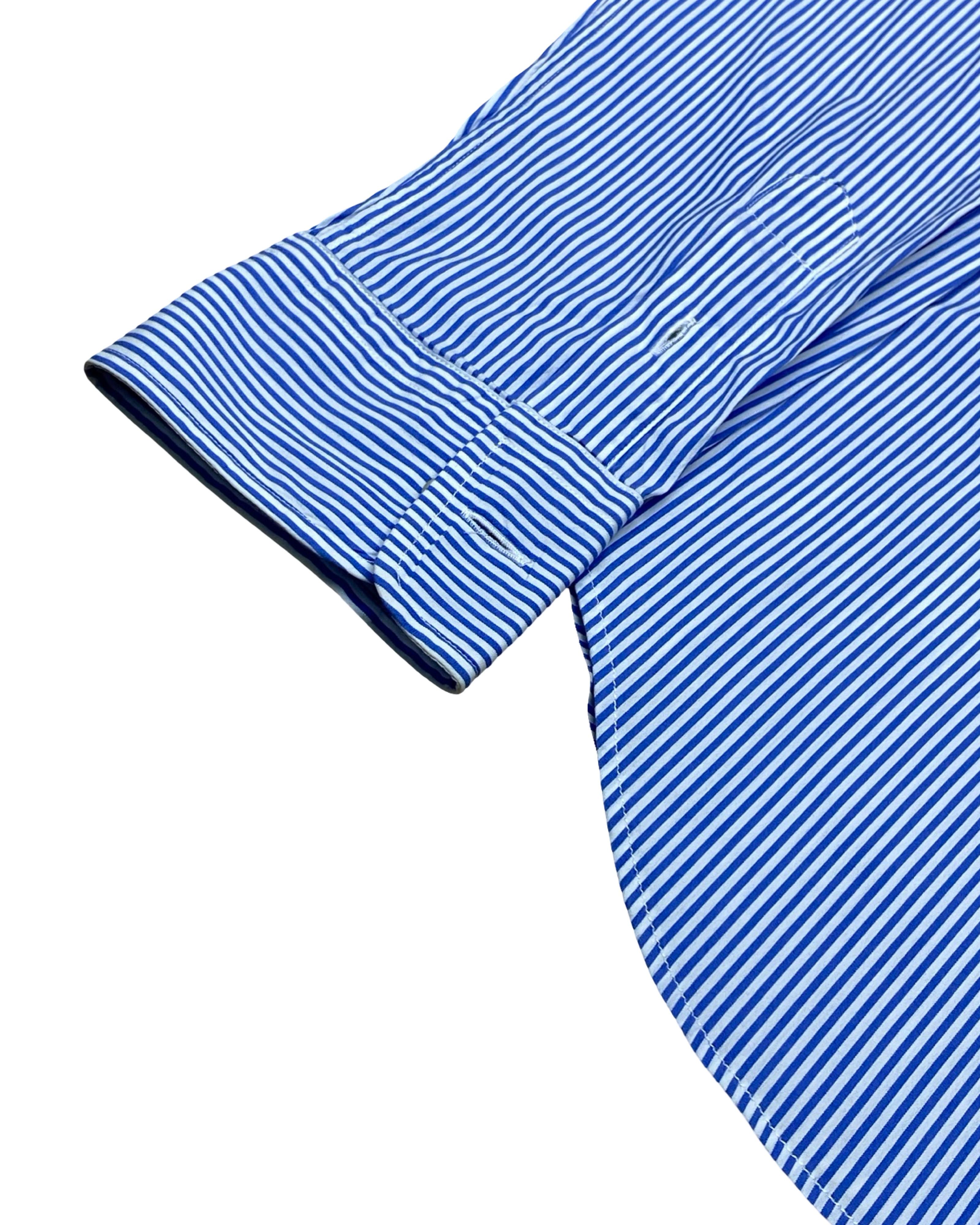 Ralph Lauren Blue Striped Shirt | Small | Chest 20”
