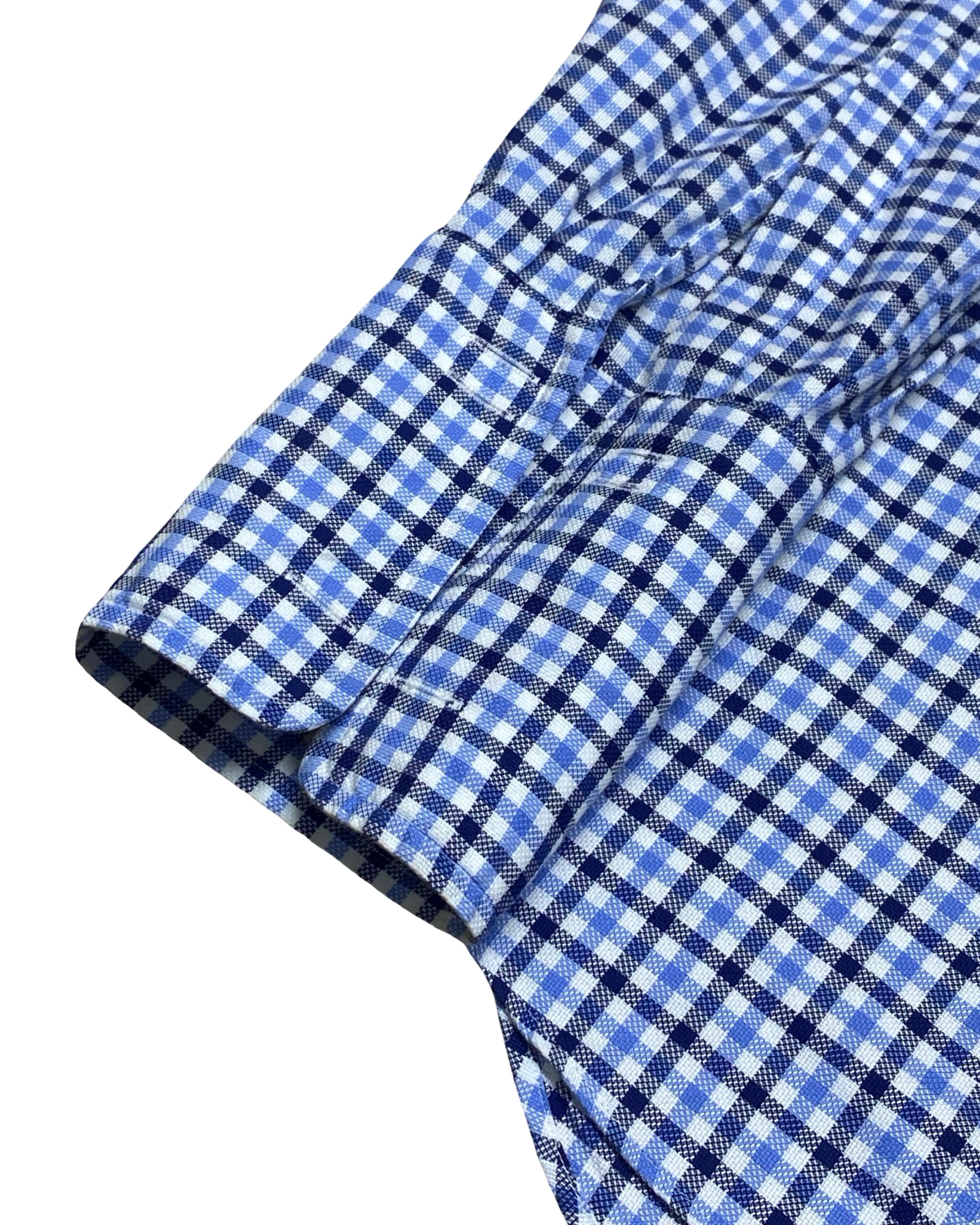 M&S Luxury Checkered Shirt | Large | Chest 25”
