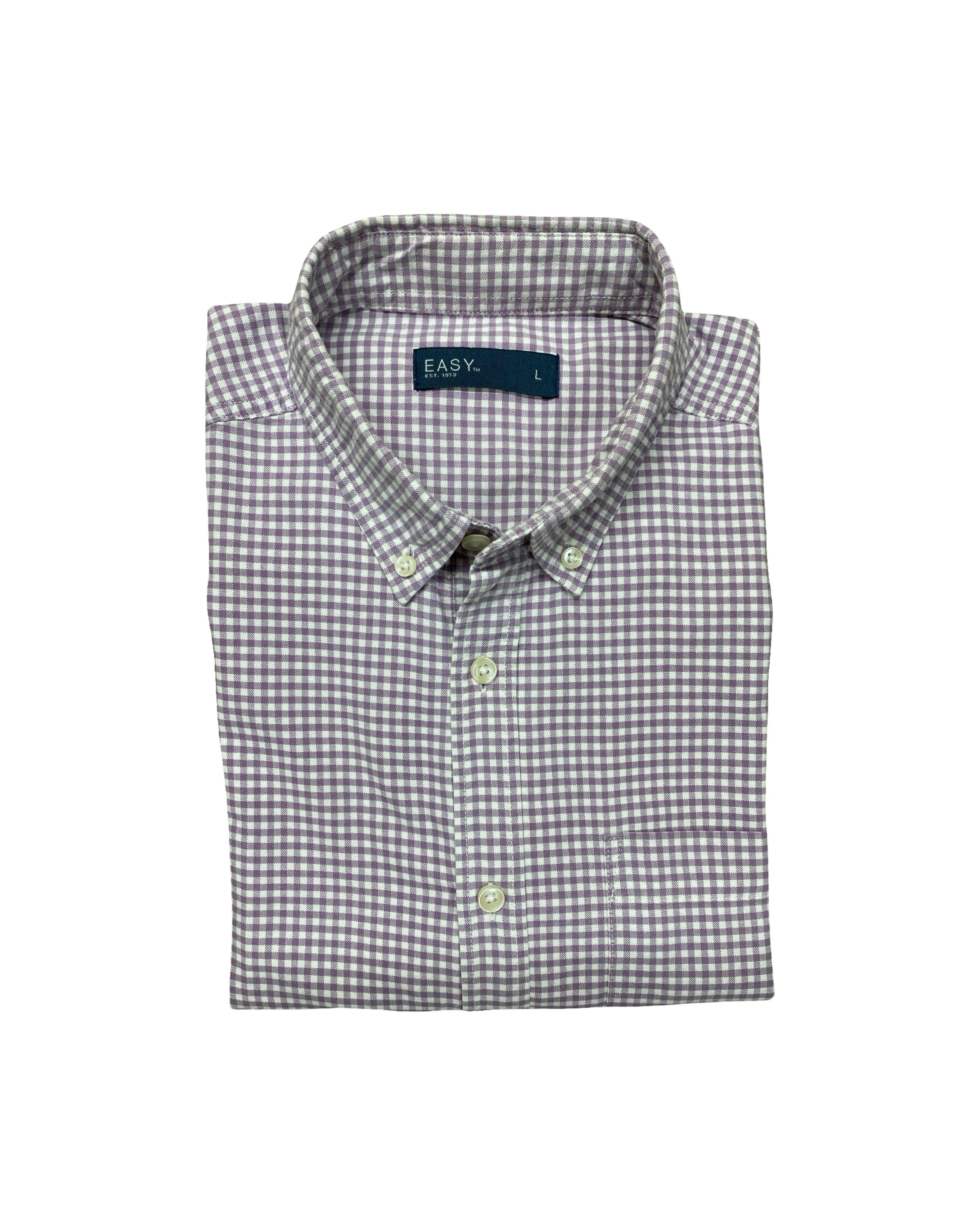 Easy Gingham Short Sleeve Shirt | Large | Chest 23.5”