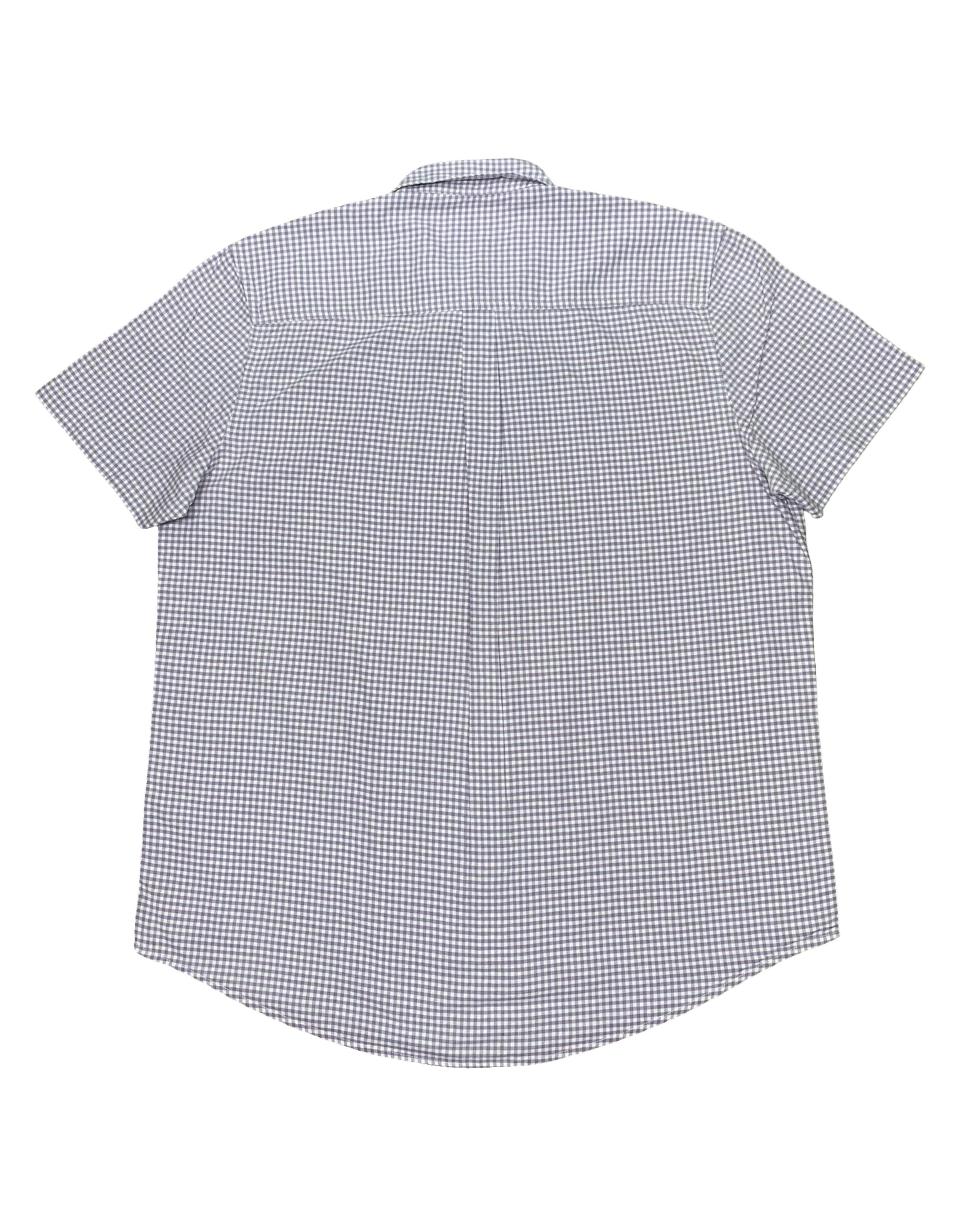 Easy Gingham Short Sleeve Shirt | Large | Chest 23.5”